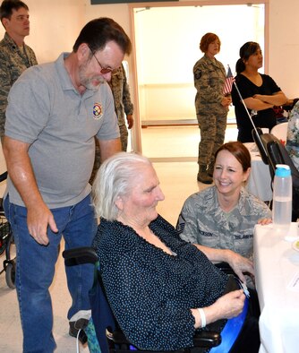 TRAVIS AIR FORCE BASE, Calif. -- Operation Gratitude is a 349th Air Mobility Wing sponsored event. Every year, the reservists of the wing buy, prepare, and serve the brunch as a way of giving back to our veterans who paved the way for those of us who still serve.  (U.S. Air Force photo/Senior Master Sgt. Ellen Hatfield) 