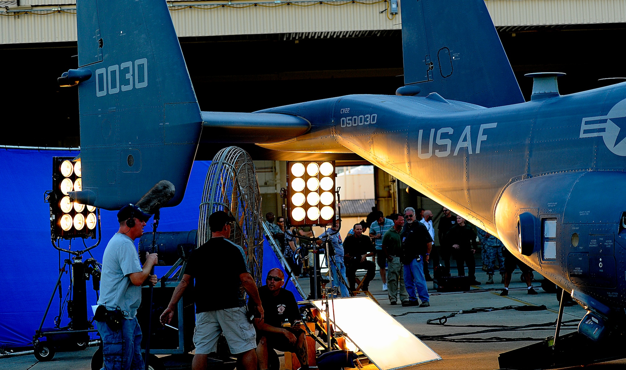 Transformers 3 Movie Set, shot at Hurlburt Field, Fla., Sep 29, 2010. The movie is directed by Michael Bay and stars Josh Duhamel. (U.S. Air Force Photo by Master Sgt. Russell E Cooley IV/Released)