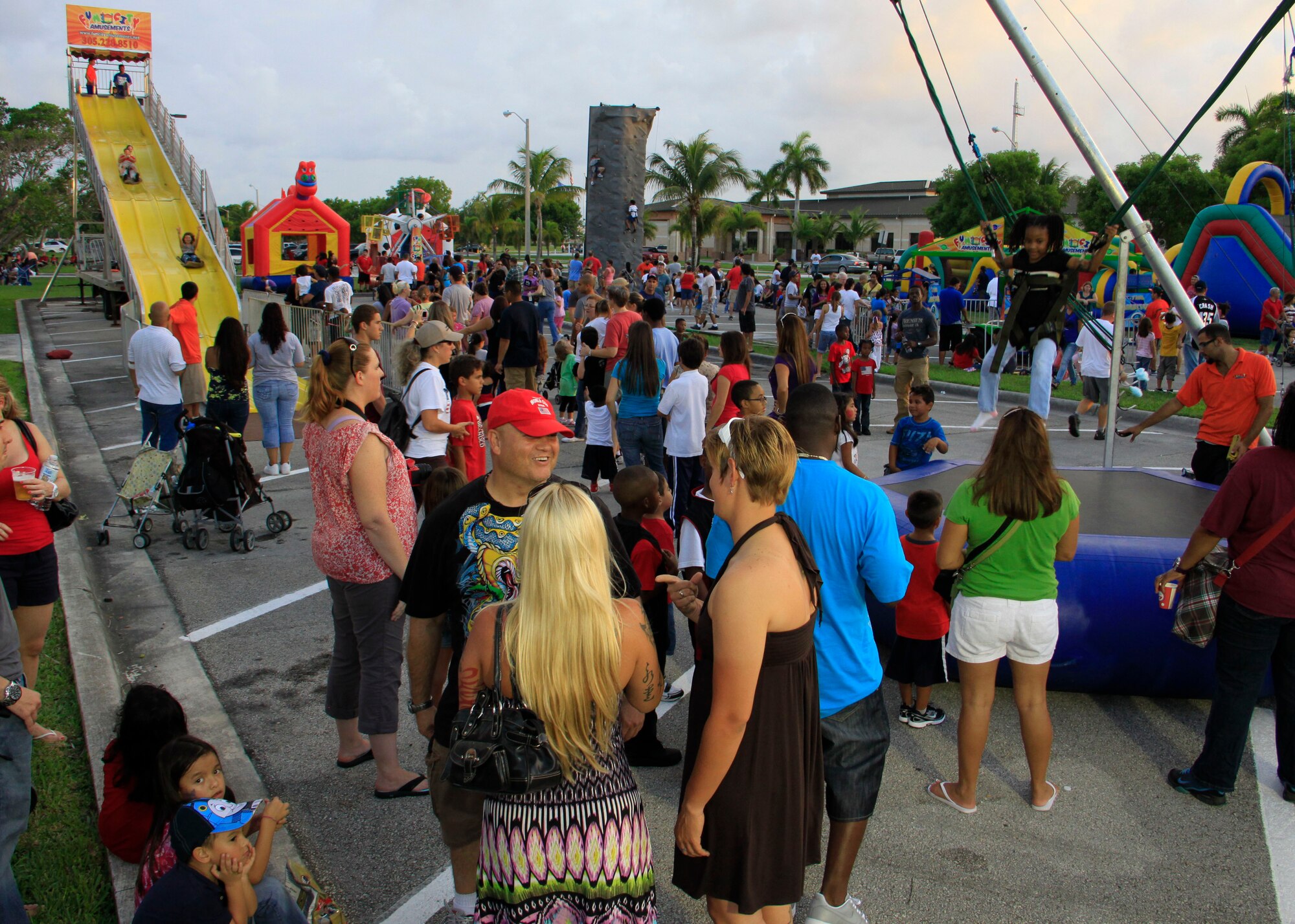 HOMESTEAD AIR RESERVE BASE, Fla. -- More than 1500 people attended the event, six times the amount from the previous year. People of all ages were treated to free food and souvenirs from sponsors as well as games, music and a spectacular fireworks display.(US Air Force photo/Mr. Ian Carrier)