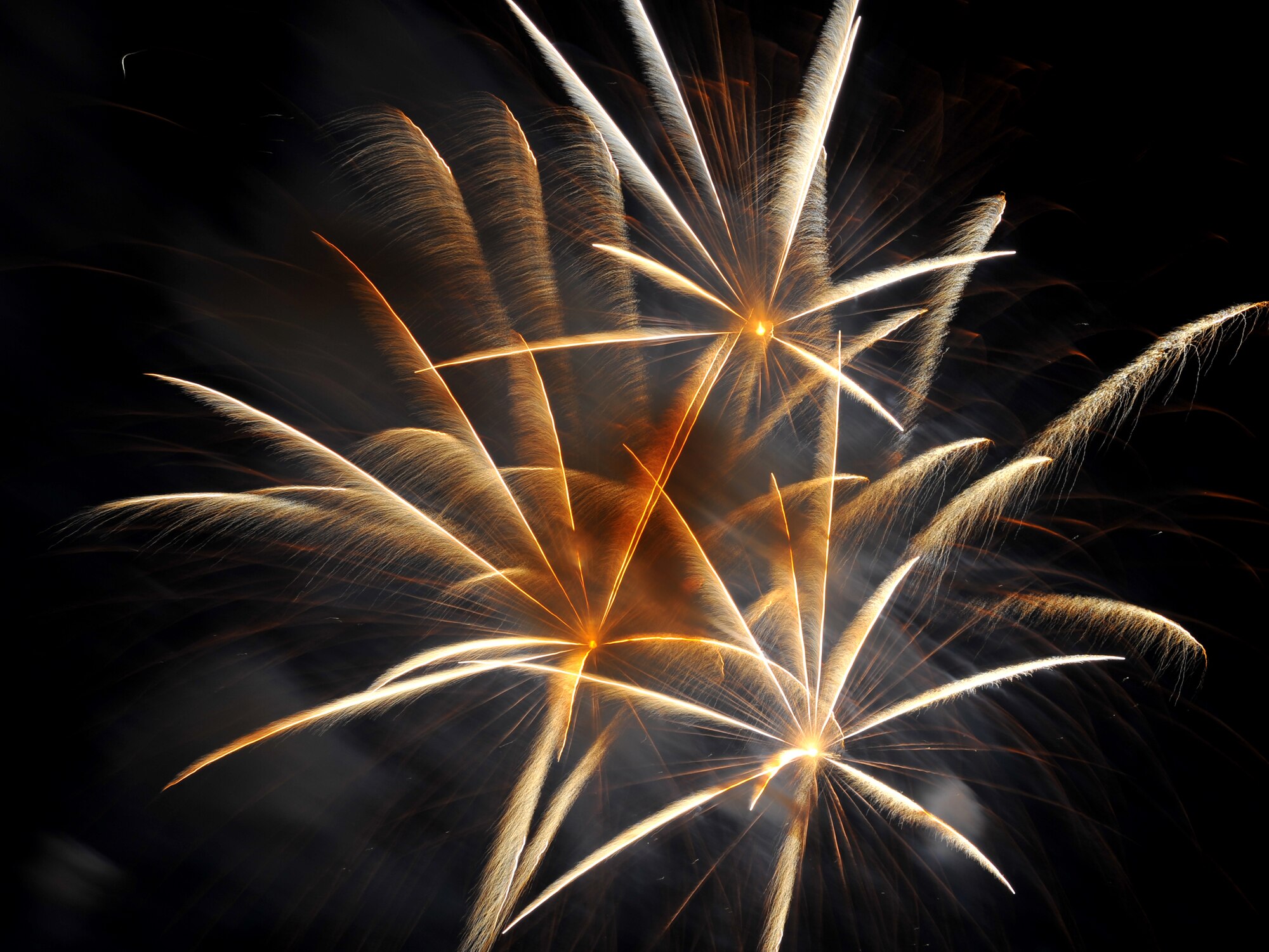SPANGDAHLEM AIR BASE, Germany – Fireworks explode in the sky for Super Saber Appreciation Day here July 4. Service members, civilians and their families celebrated Independence Day by attending a fireworks show. (U.S Air Force photo/Airman 1st Class Dillon Davis)