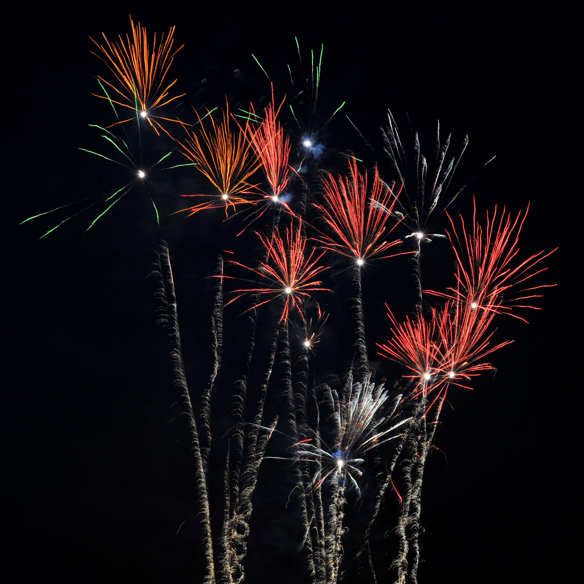 SPANGDAHLEM AIR BASE, Germany – Fireworks explode in the sky for Super Saber Appreciation Day here July 4. Service members, civilians and their families celebrated Independence Day by attending a fireworks show. (U.S Air Force photo/Airman 1st Class Dillon Davis)