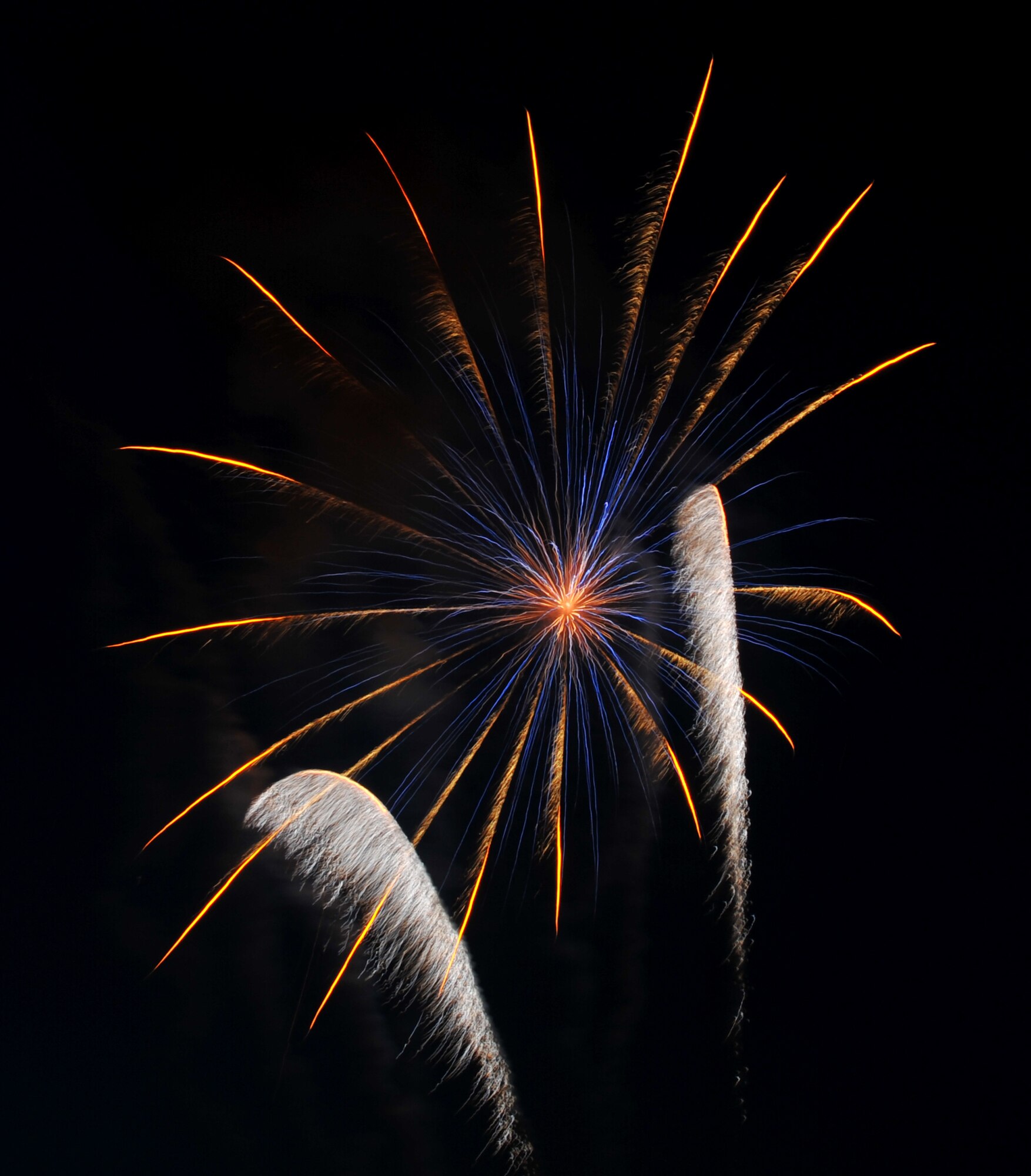 SPANGDAHLEM AIR BASE, Germany – Fireworks explode in the sky for Super Saber Appreciation Day here July 4. Service members, civilians and their families celebrated Independence Day by attending a fireworks show. (U.S Air Force photo/Airman 1st Class Dillon Davis)