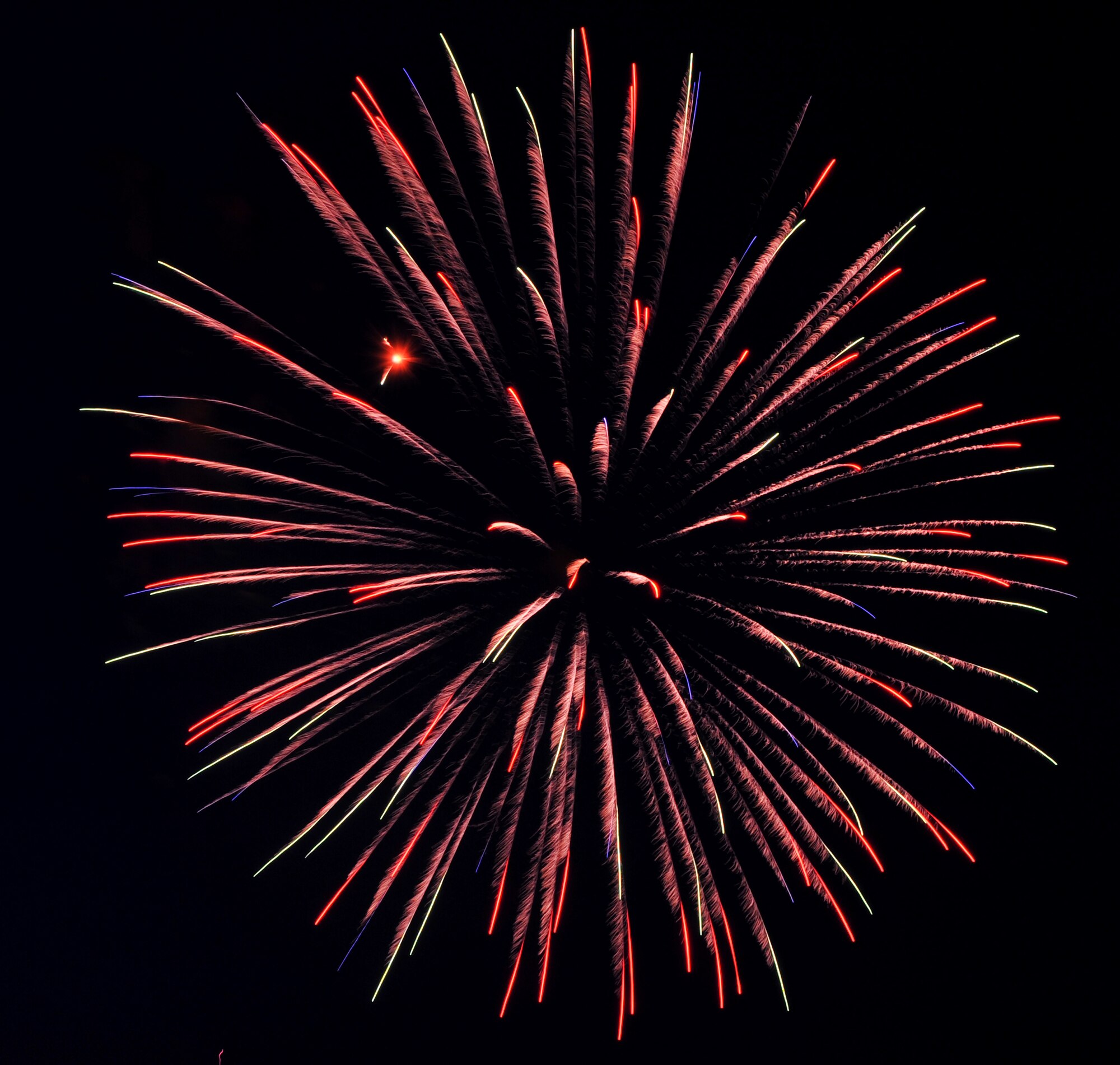 SPANGDAHLEM AIR BASE, Germany – Fireworks explode in the sky for Super Saber Appreciation Day here July 4. Service members, civilians and their families celebrated Independence Day by attending a fireworks show. (U.S Air Force photo/Airman 1st Class Dillon Davis)