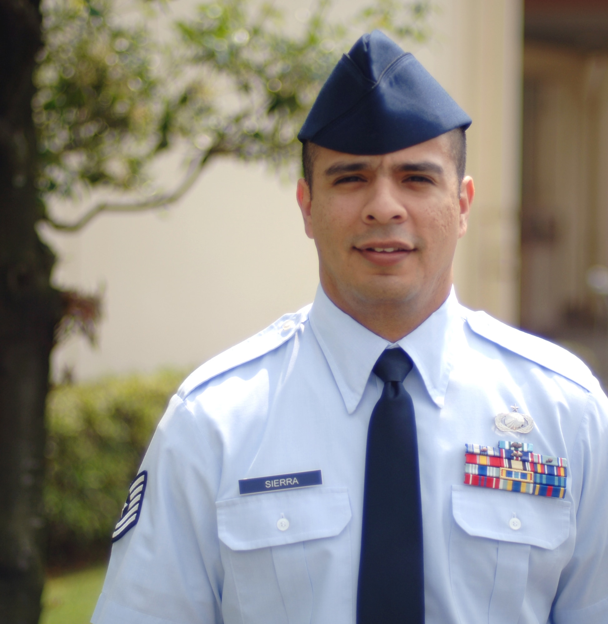 YOKOTA AIR BASE, Japan – Tech. Sgt. Luis Sierra, a budget analyst from the 374th Comptroller Squadron, poses for a photo at Yokota Air Base, Japan, July 6, 2011. Sergeant Sierra does his part to conserve energy by, “making sure that I turn off the lights at my home and at work.” (U.S. Air Force photo/Airman 1st Class Katrina R. Menchaca)