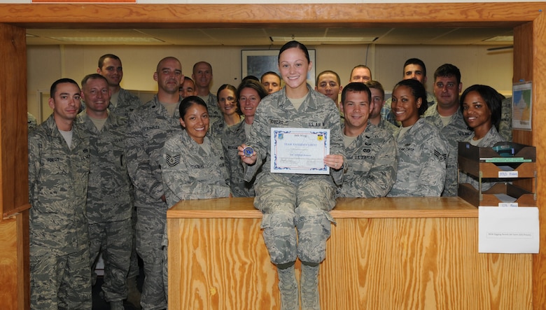 Airman 1st Class Ashleigh Romero, 36th Civil Engineer Squadron operations management technician, was awarded Andersen's Best here June 30.
