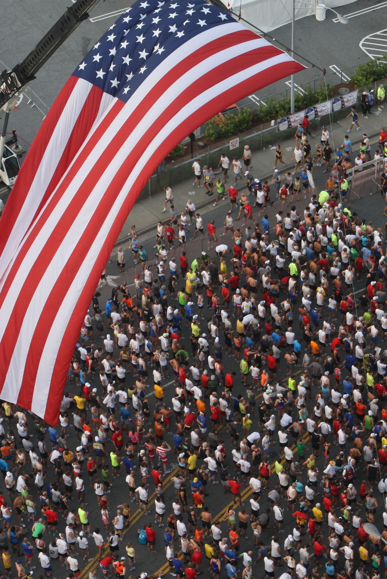Dobbins reservists were among the thousands of participants in the Annual Peachtree 10k Road Race held in Atlanta, Ga., July 4, 2011. (U.S. Air Force Photo/Don Peek)