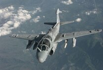The EA-6B Prowler is a twin-engine, mid-wing aircraft that protects friendly aircraft from radar detection and hostile fire. It combines long-range, all-weather capabilities with advanced electronic countermeasures.