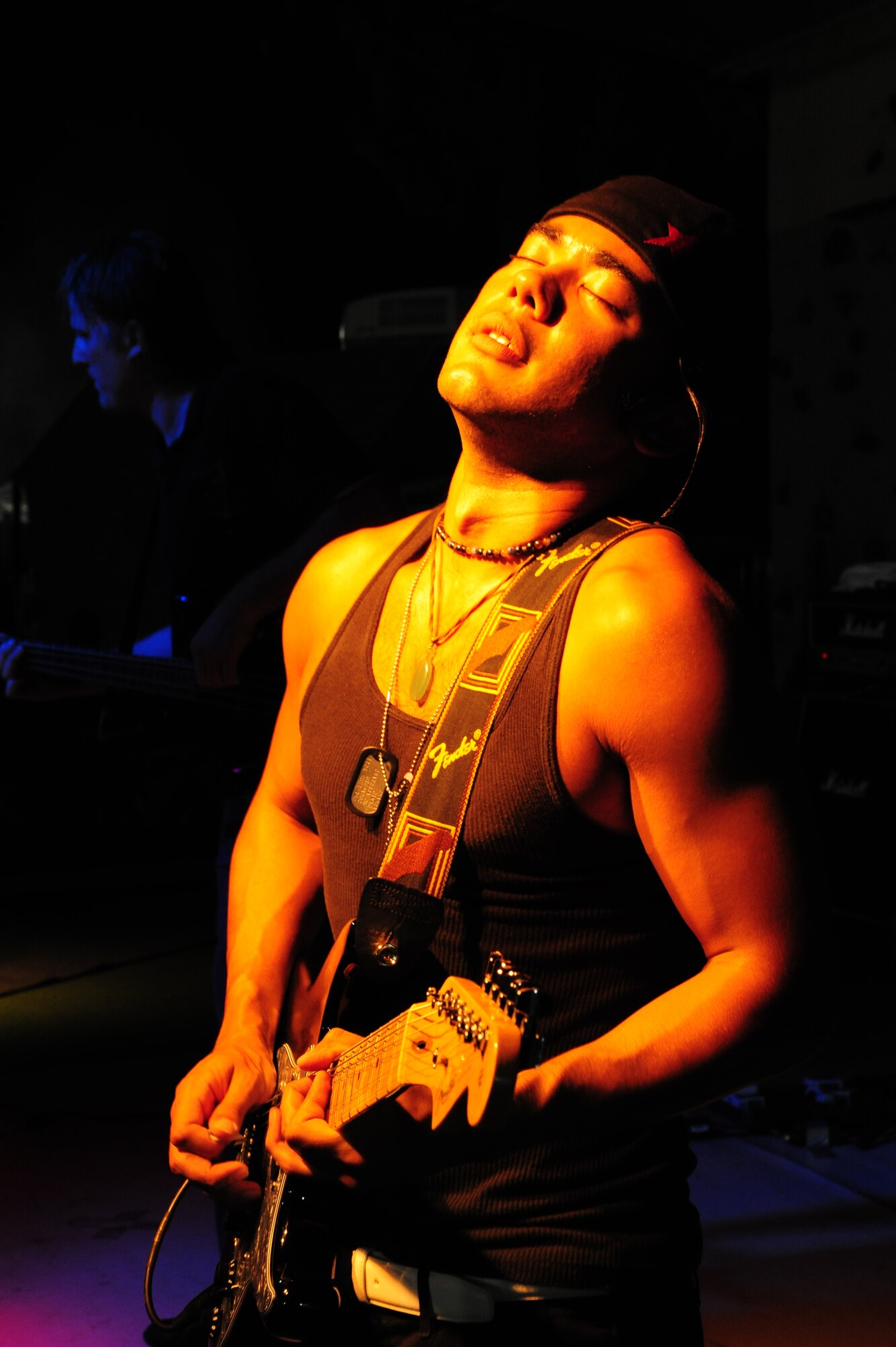 Hard-rock band Matthew JC and the AllStars play onstage during the Independence Day celebration July 2, 2011, at Arkadas Park, Incirlik Air Base, Turkey. Team Incirlik celebrated Independence Day with various activities, food and live entertainment. (U.S. Air Force photo by Senior Airman Anthony Sanchelli/Released)

