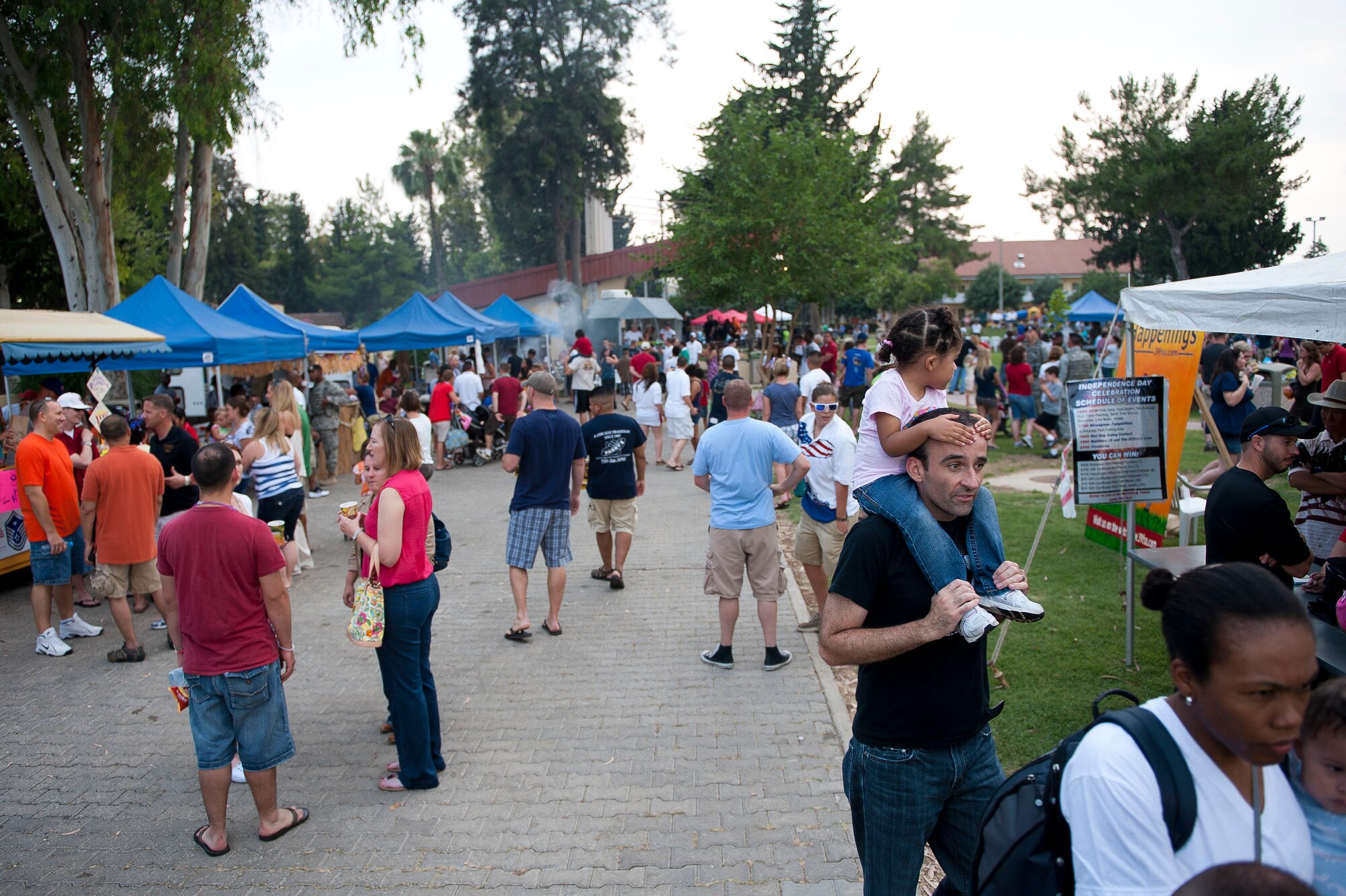 Members of Team Incirlik attend an Independence Day celebration July 2, 2011, at Arkadas Park, Incirlik Air Base, Turkey. The activities included competitions, food and live entertainment. (U.S. Air Force photo by Tech. Sgt. Michael B. Keller/Released)