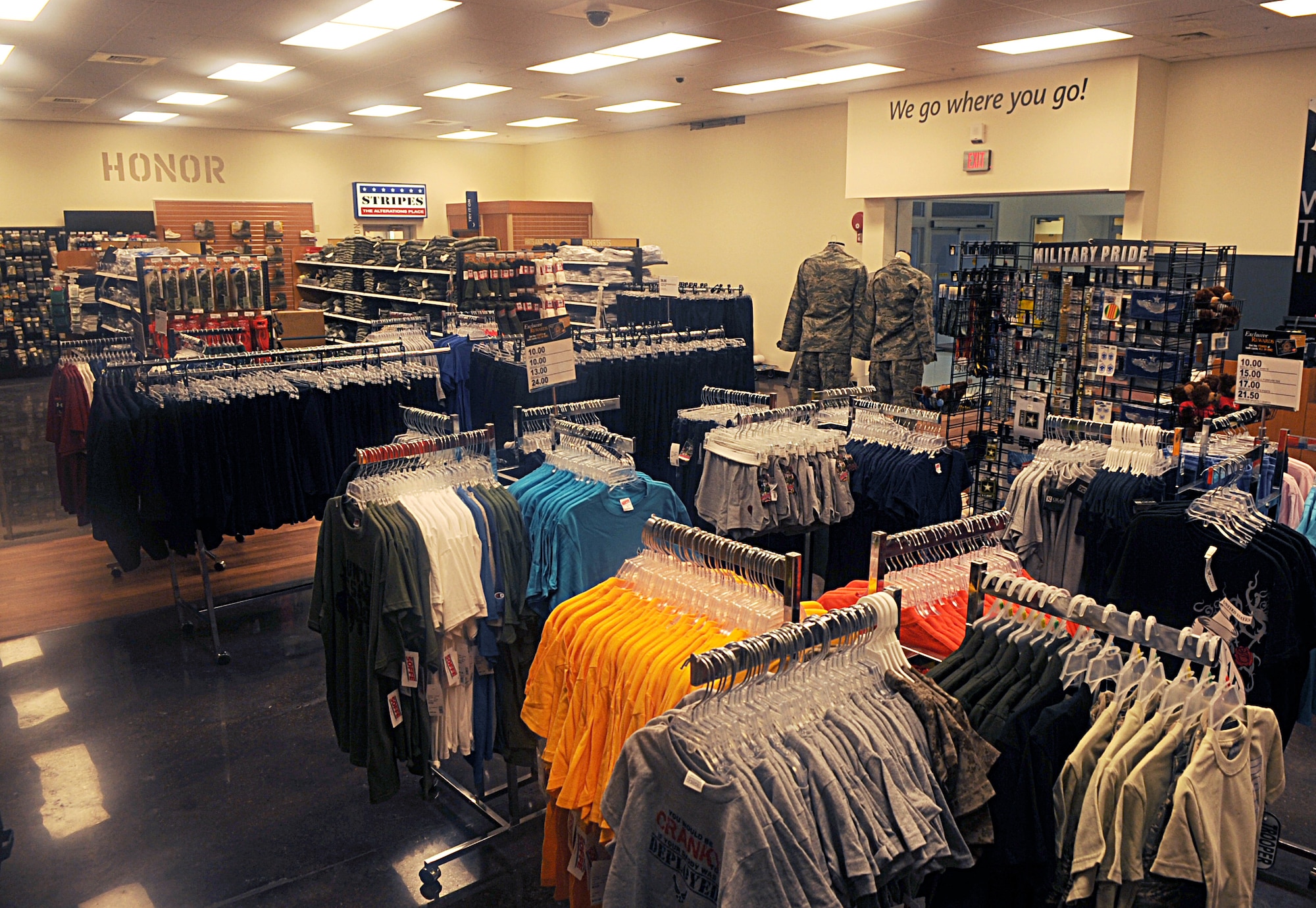 Military Clothing Sales reopens on Barksdale Air Force Base, La., July 7. Alterations is a new addition to the Military Clothing Sales Base Exchange location. (U.S. Air Force photo/Senior Airman Kristin High)(RELEASED)