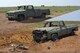 Before and After: A well-aimed bomb strike from a 457th pilot on Falcon Range put a sudden end to the manequins in this truck. Falcon Range is an air-to-ground training facility operated by the 301st Fighter Wing. Falcon Range is one of only two unit-owned facilites of it’s kind in the Air Force Reserve. (U.S. Air Force photo illustration/Staff Sgt. Chris Bolen)