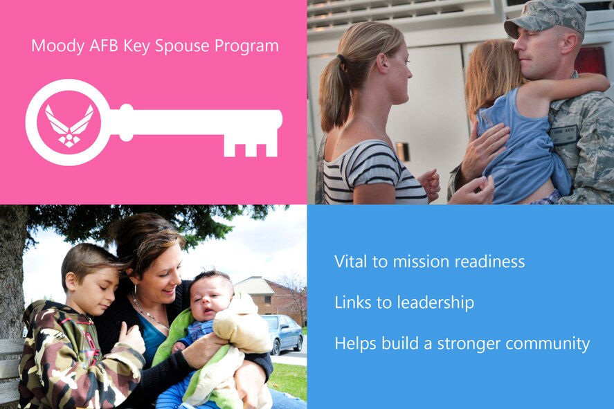 Spouses play an important role in mission readiness and are left to take care of a lot when their significant other is deployed. The Moody Key Spouse program is available to provide support to all spouses whether their loved one is deployed or not. Anyone interested in becoming a key spouse should get in touch with their spouse’s commander or first sergeant. (U.S. Air Force photo by Staff Sgt. Jamal D. Sutter/Released)