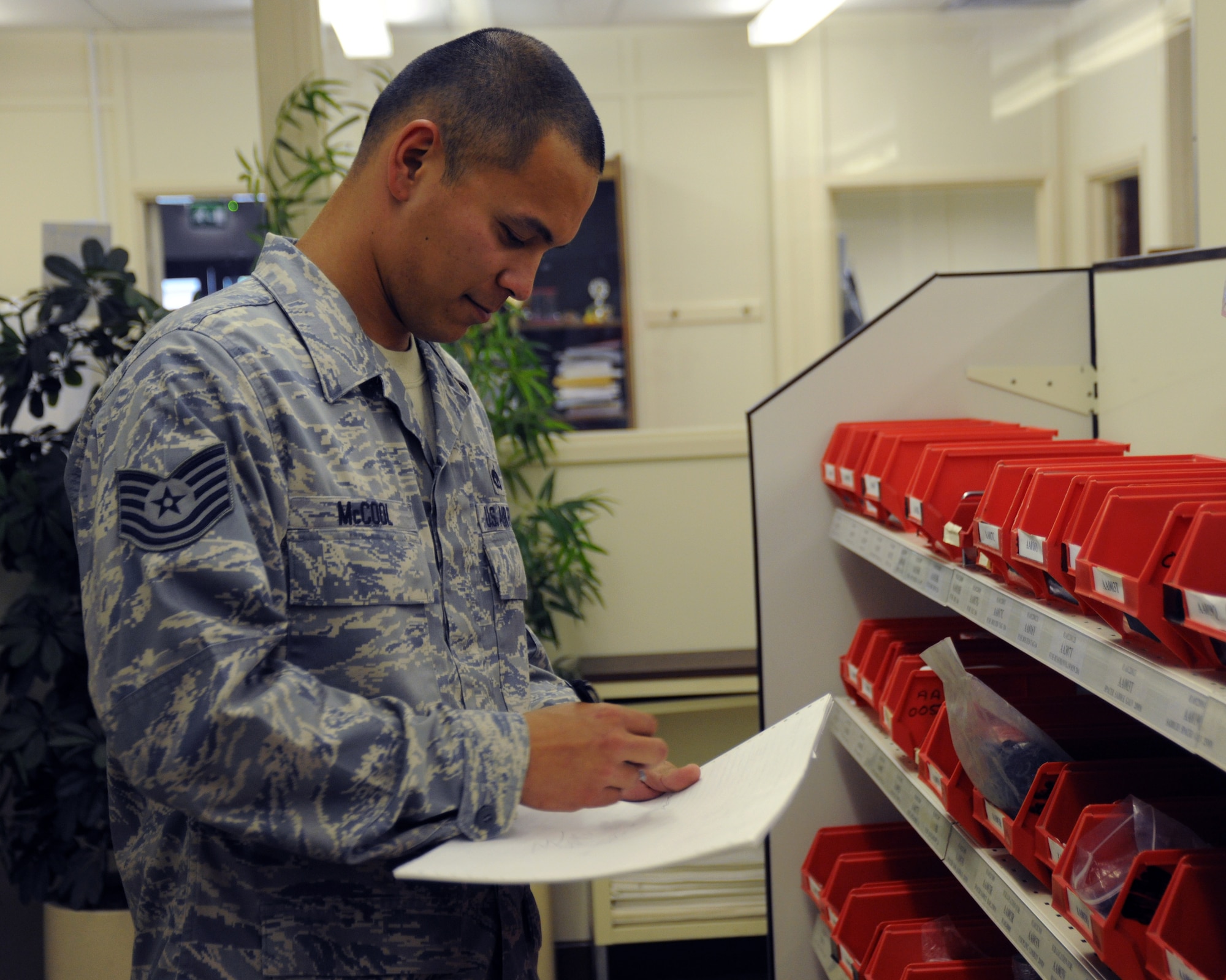 RAF ALCONBURY, United Kingdom - Tech. Sgt. Stephen McCool, 423rd Civil Engineer Squadron, was recognized July 8 as a 501st Combat Support Wing Everyday Hero. Sergeant McCool is responsible for ordering material for more than 440 facilities and 220 family housing units. He also maintains items in the self-help store, which is utilized by all facility managers, dorm and housing residents.