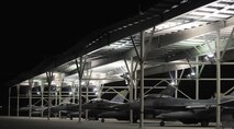 U.S. Air Force F-16 fighter jets sit under an overhang at Shaw Air Force Base, S.C., July 1, 2011.  The F-16s have been part of the Air Force arsenal for over 36 years and are a vital part of the overall Air Force mission. (U.S. Air Force photo/Airman 1st Class Neil D. Warner) (Released)
