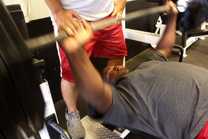 Sergeant David “The Beast” Douglas, an automotive organizational mechanic for 1st Maintenance Battalion, bench pressed 738.5 pounds during the United States Powerlifting Association Nationals in Costa Mesa, CA, July 3. He is now ranked 1st in the Nation and 5th of “All Time” for USPA.