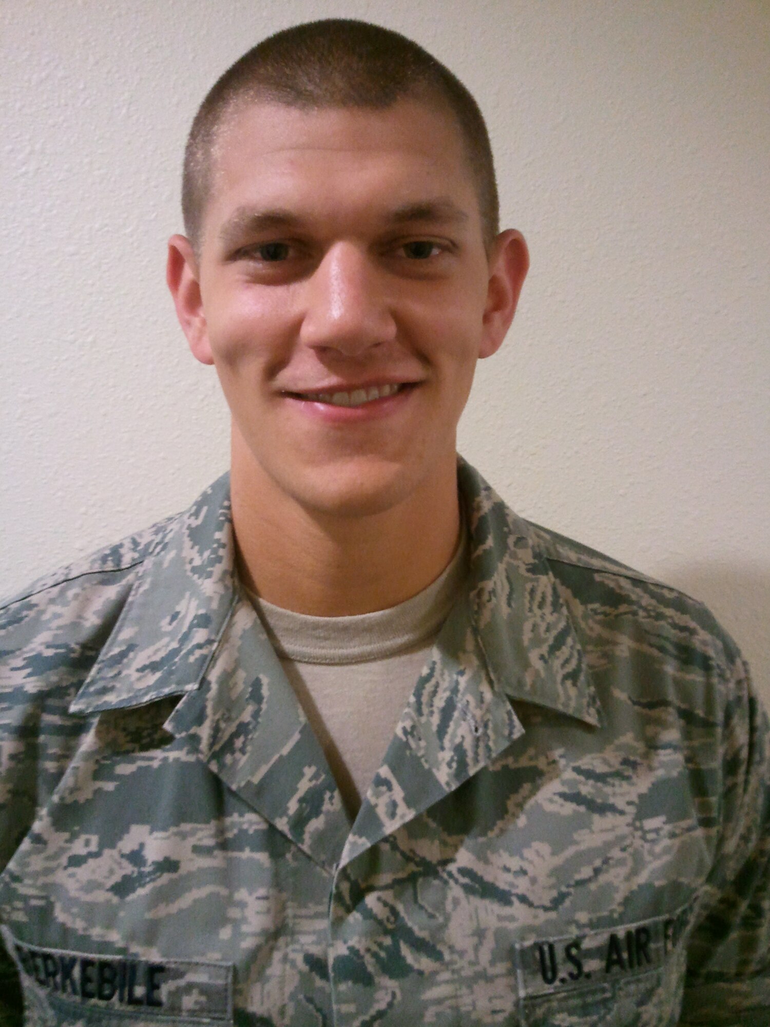 Airman 1st Class Jordan Berkebile graduated from both the information technology
fundamentals and cyber operations courses in the 336th Training Squadron with perfect scores. He’ll be assigned to the 609th Air Communications Squadron, Shaw
Air Force Base, S.C.   (Courtesy photo)