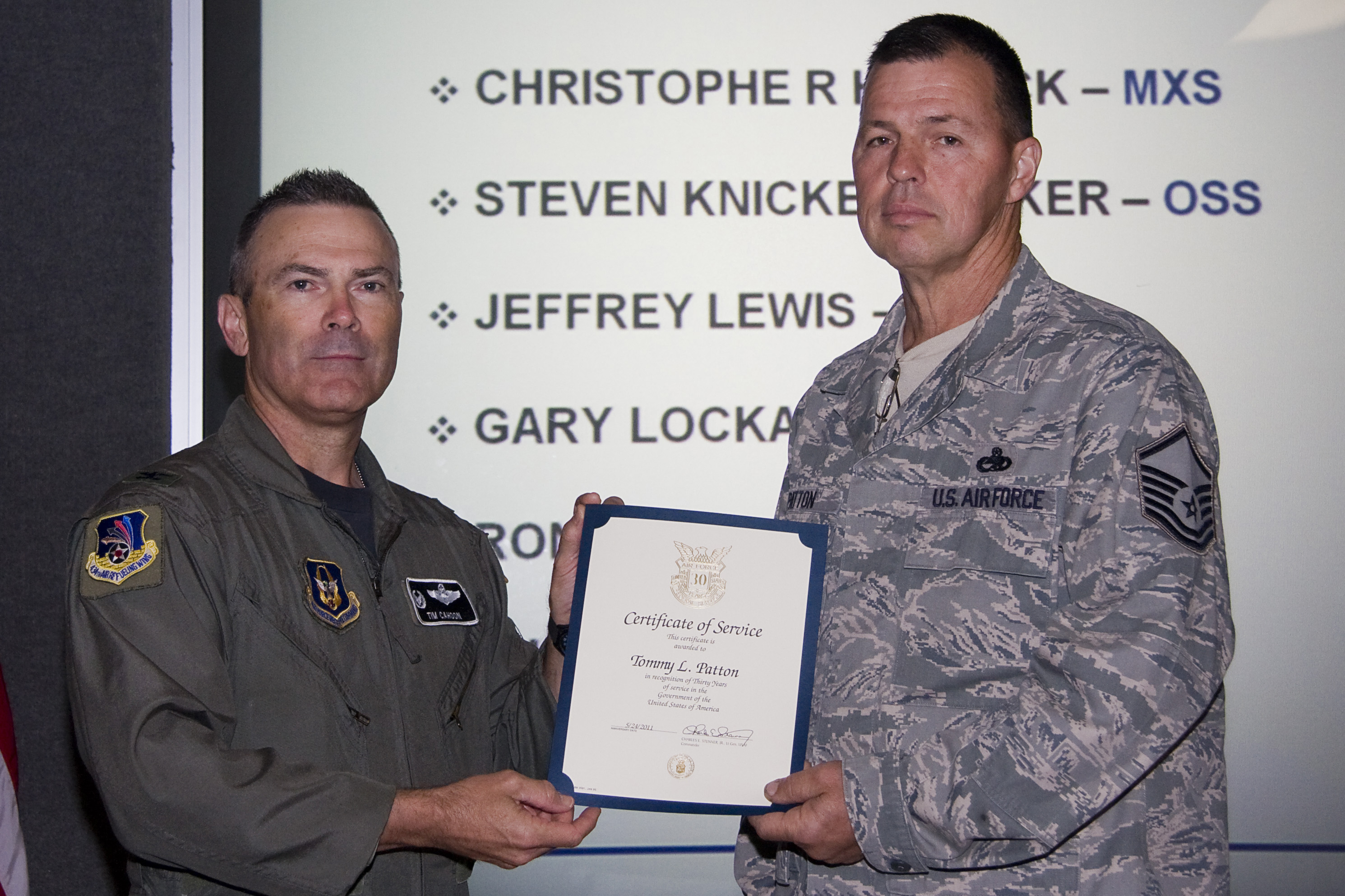 Grissom recognizes civilian employee milestones > Grissom Air Reserve