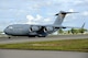 Brunei Darussalam -- A C-17 Globemaster III from Joint Base Pearl Harbor Hickam, Hawaii sits on the flightline at Rimba Air Base, Brunei, July 3 after their arrival for participation in the 3rd Biennial Brunei Darussalam International Defense Exhibition. This year coincides with the 50th anniversary of the Royal Brunei Armed Forces and is forecasted to host more than 160 exhibitors and 150 international delegates. (U.S. Air Force photo/Staff Sgt. Marie Brown/Released)