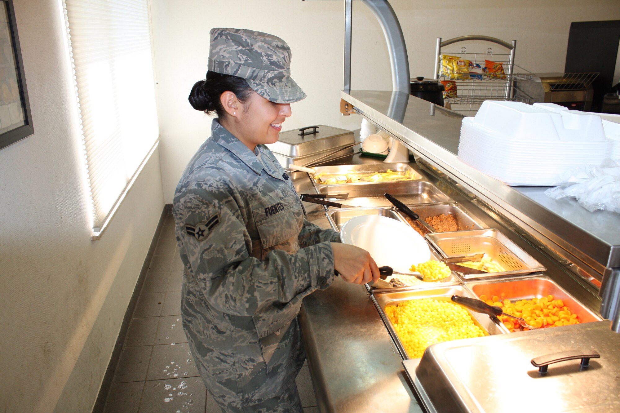 SPANGDAHLEM AIR BASE, Germany -- Airman 1st Class Mabel Fuentes, 701st Munitions Support Squadron recreation specialist is the Super Saber Performer for the week of July 15-21. (U.S. Air Force courtesy photo)