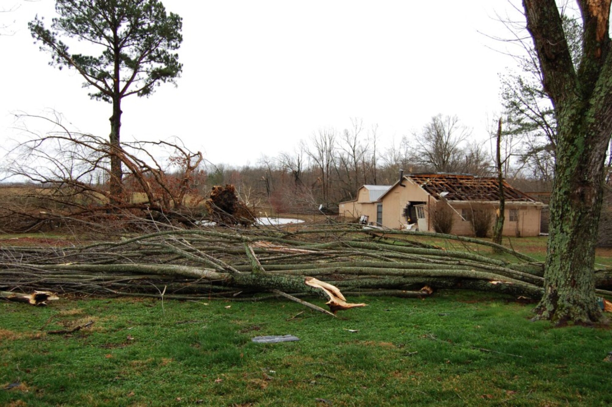 Damage from a February tornado to Brad McClure’s home did not result in personal injury or death, a blessing he didn’t take for granted. (photo provided)