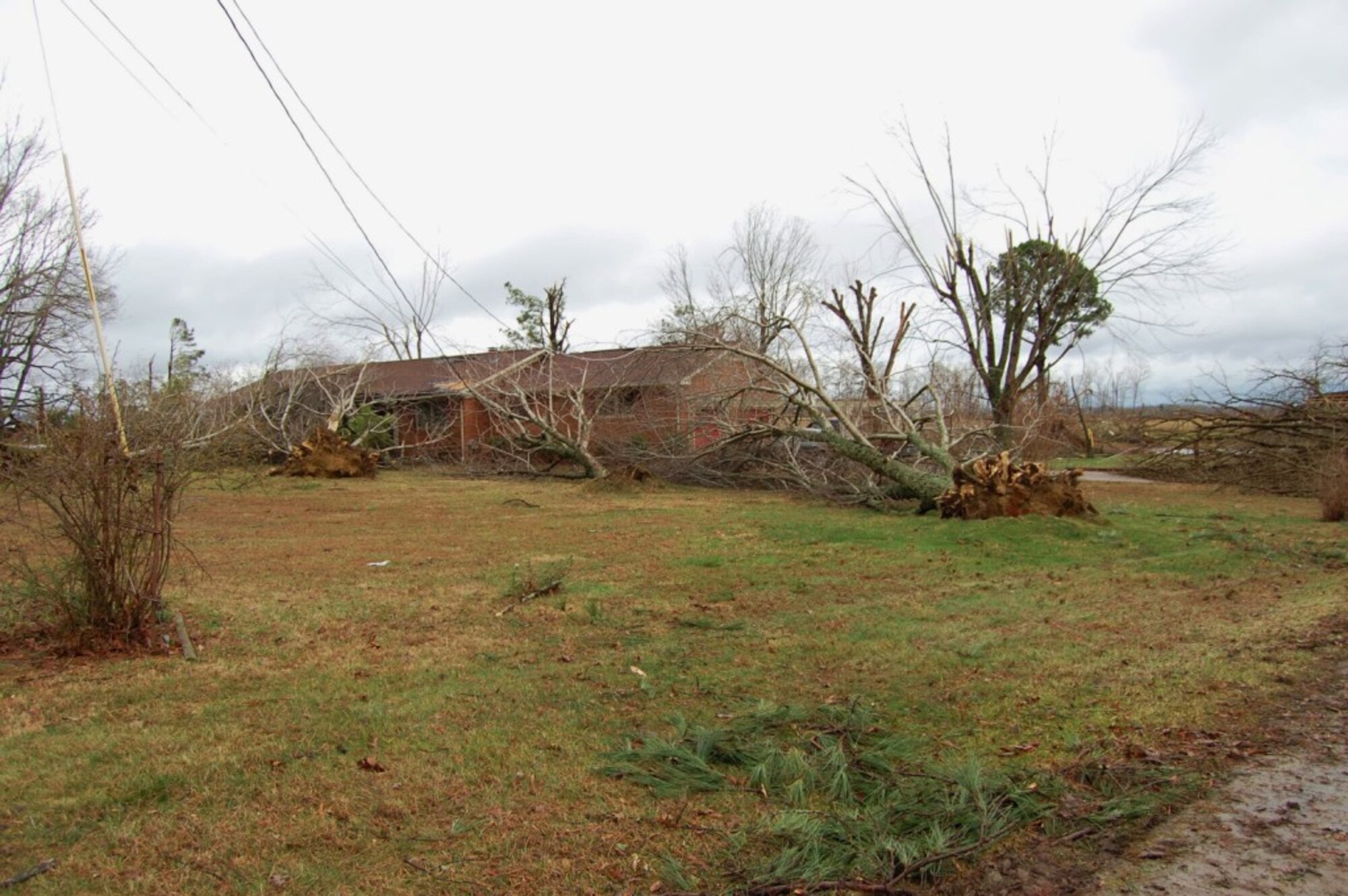 Tornado damage to property shared by Brad McClure and his parents was part of what brought the community together to help them and others impacted by area storms earlier this year. (Photo provided).