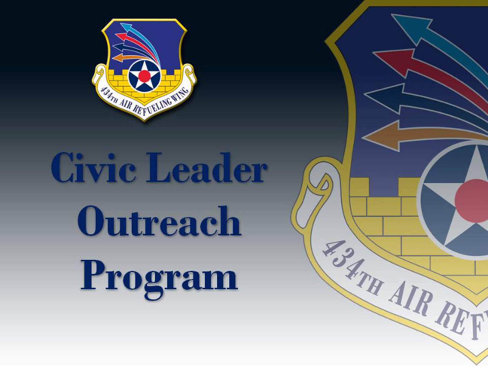 GRISSOM AIR RESERVE BASE, Ind., -- Civic leaders from a number of communities will visit Grissom ARB today as part of the 434th Air Refueling Wing's community outreach program.  (U.S. Air Force graphic)