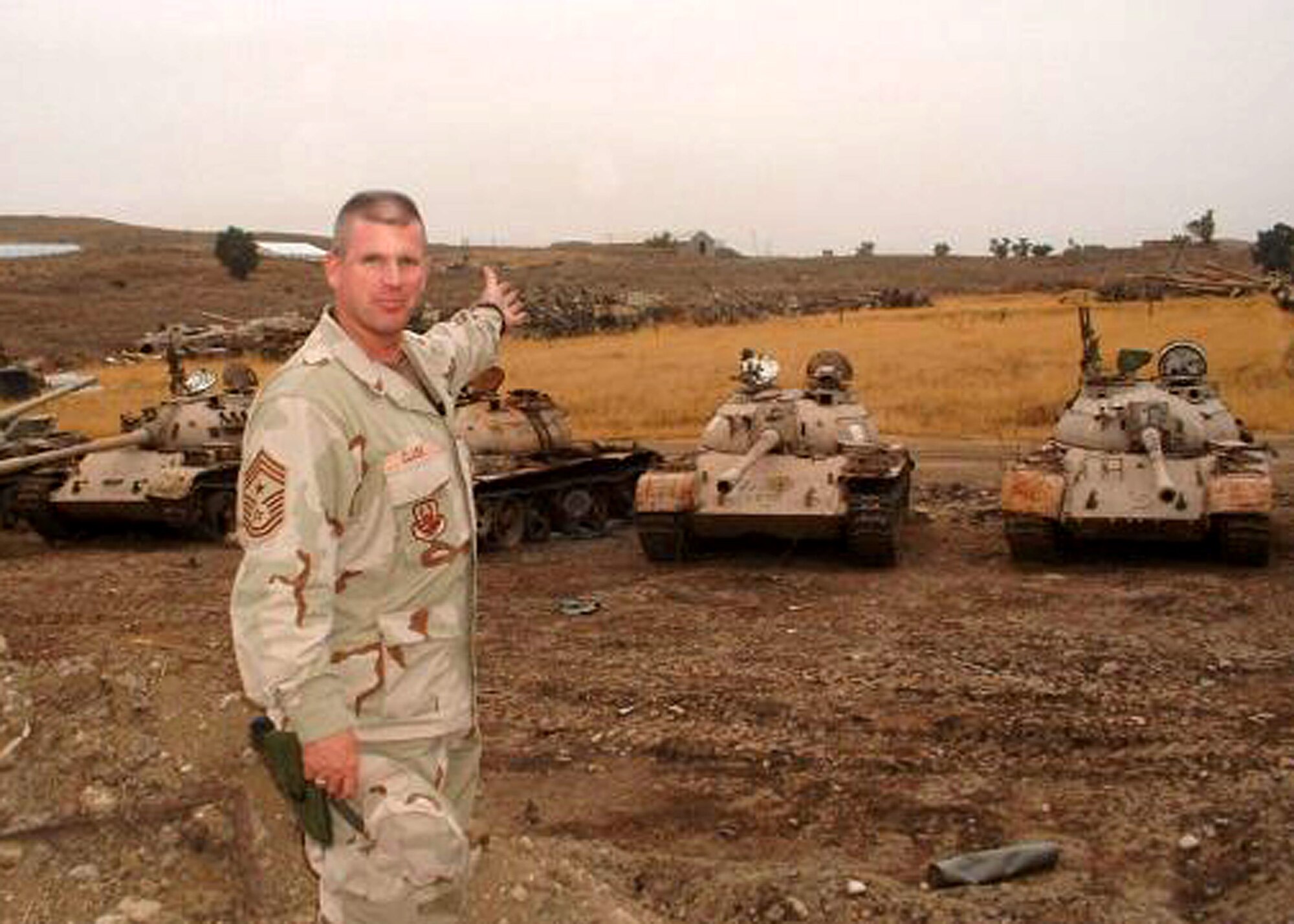 U.S. Air Force Chief Master Sgt. Layton Clark, 12th Air Force, Air Forces’ Southern, command chief master sergeant, poses for a photo during one of the many deployments he was sent on soon after the attacks of Sept. 11. (Courtesy photo)