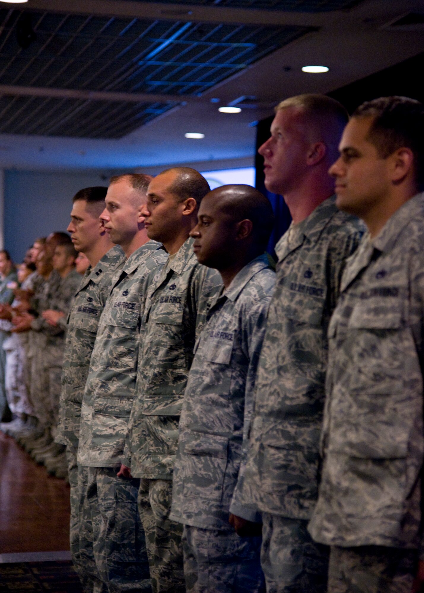 YOKOTA AIR BASE, Japan -- Airmen from the 374th Maintenance Group are recognized as members of the 2011 Air Mobility Rodeo team during a farewell gathering at Yokota Air Base, Japan, July 15, 2011. The event will be held at place at Joint Base Lewis-McChord, Wash., July 23-29. (U.S. Air Force photo/Senior Airman Andrea Salazar)