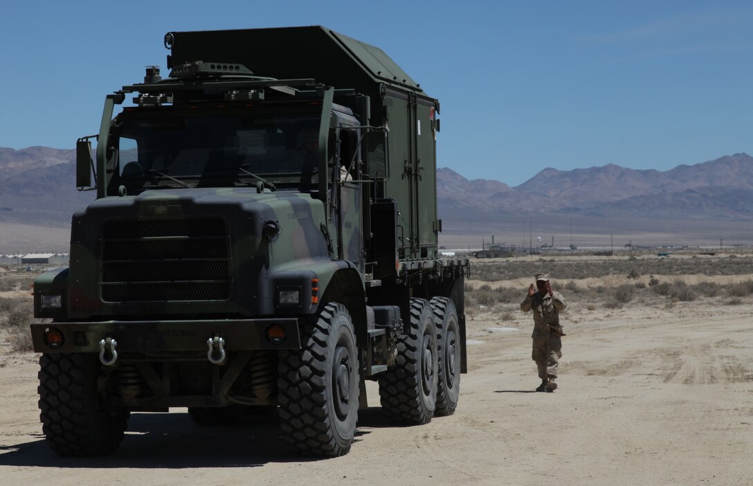 Marines with Combat Logistics Battalion 44 stage a Medium Tactical Vehicle Replacement loaded with medical supplies, July 19. Logistical support gives Marines the supplies they need to carry out their mission, be it in training or in a combat zone.