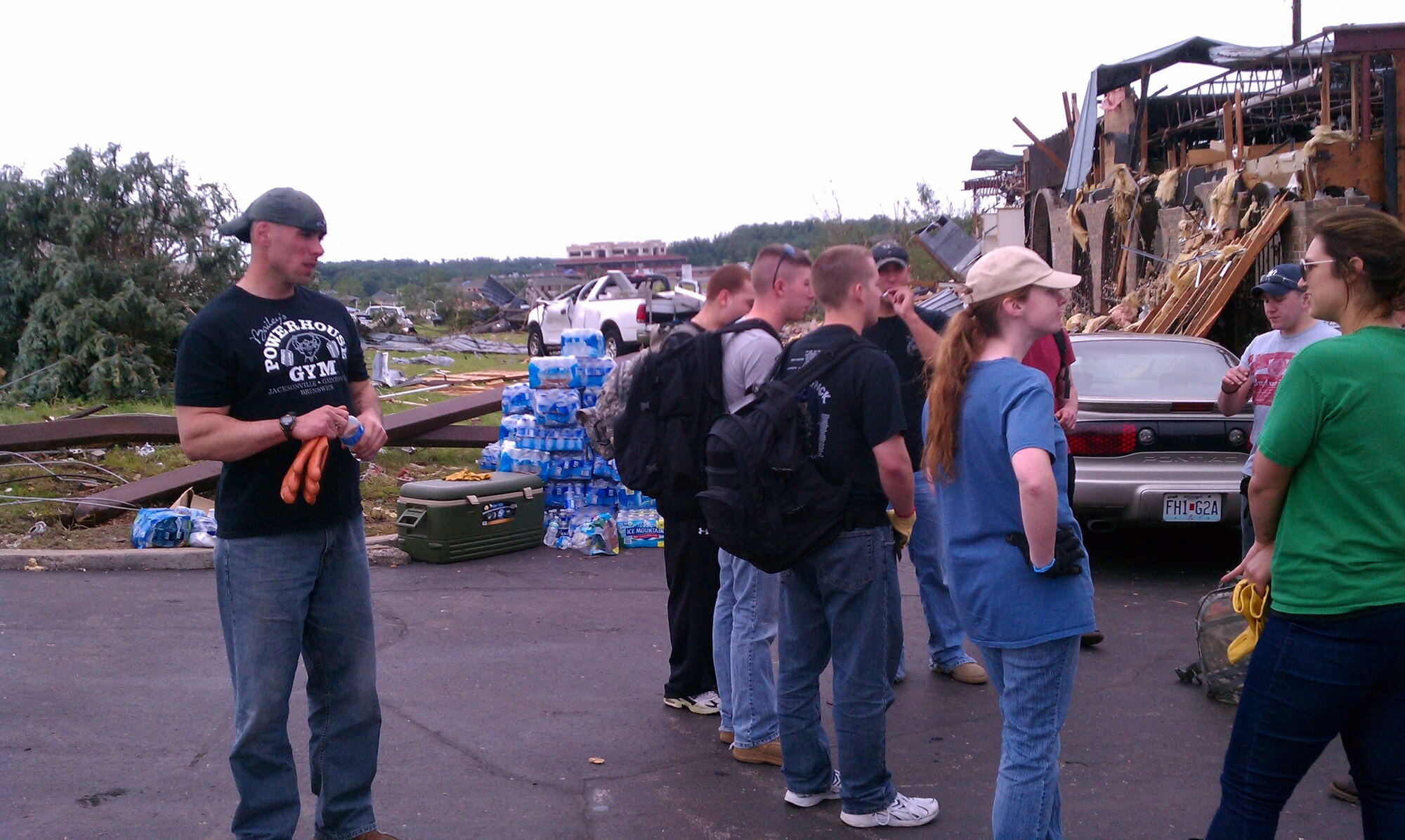 Several 932nd Airlift Wing NCOs volunteered to assist with the Joplin tornado clean-up.  Those who went to Joplin said it was an emotional experience they won't soon forget. (Courtesy photo)