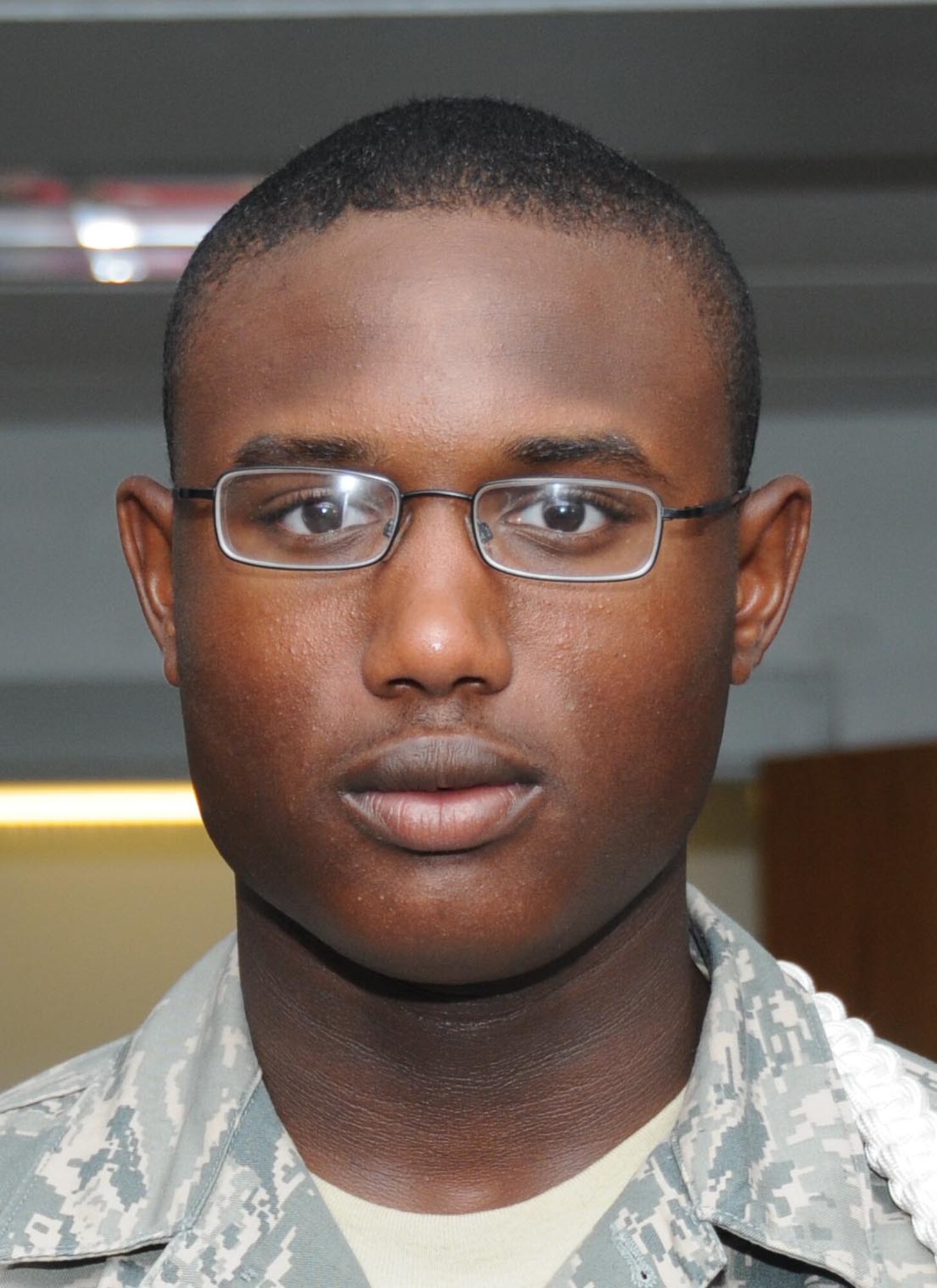 Airman Basic Loney Felder graduated from the electronic principles course in the
335th Training Squadron with perfect scores. Felder is from Harrisburg, N.C.  He is headed to Sheppard Air Force Base, Texas, for F-22 avionic systems training.  (U.S. Air Force photo by Kemberly Groue)