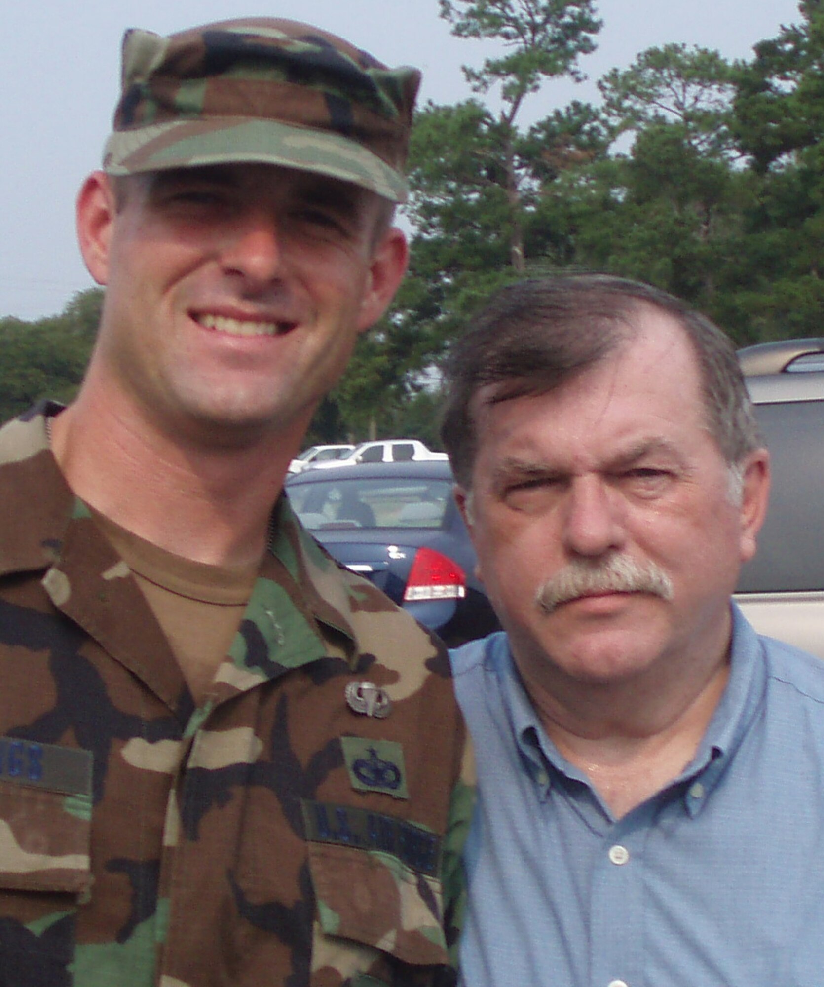 Jason Cummings, a Mathies NCO Academy graduate, is stationed at Minot AFB, N.D. Jesse Cummings, his dad, also attended the NCO Academy at Keesler and works as a contractor at Barksdale AFB, La.  (Courtesy photo)