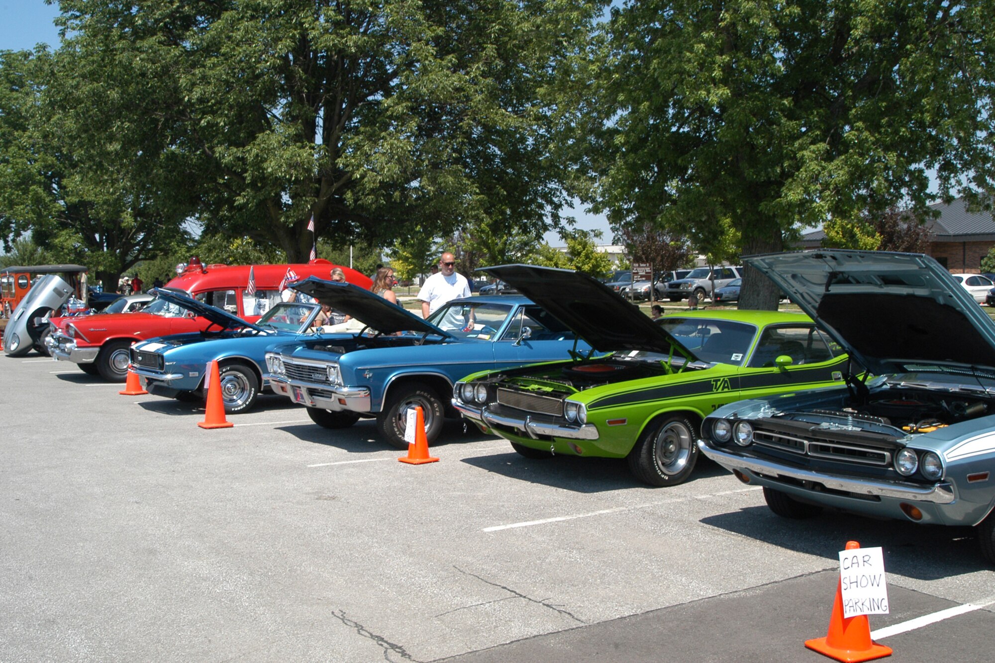 GRISSOM AIR RESERVE BASE, Ind.--  Some of the vehicles on display at the car show contest during the Grissom Annual Family Appreciation Day. (U.S. Air Force photo/Senior Airman Andrew McLaughlin)