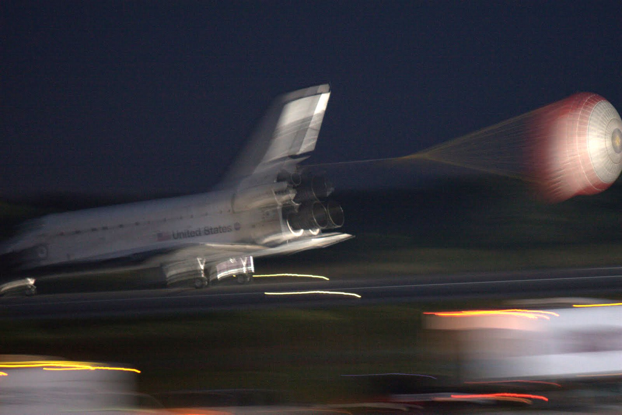 CAPE CANAVERAL, Fla. - The Space Shuttle Atlantis makes its return to Earth,  July 21, 2011. This is the final flight for the Atlantis marking the end of NASA's manned space program.  Rescue reservists from the 920th Rescue Wing, Patrick Air Force Base, Fla., have been present since the start of the shuttle mission to clear the range and stand by in the event of a mishap. The 920th RQW uses HC-130P/N King refueling aircraft and HH-60G Pave Hawk helicopters to transport their highly-trained and effective rescue teams, often called Guardian Angels. Their unique combat search-and-rescue skills and equipment make them the most qualified in the world to respond to any emergency scenario, the worst being one that would cause the astronauts to bail out over the Atlantic Ocean during liftoff. Even though the shuttle mission has come to an end, the Airmen from the 920th RQW are on hand for every rocket launch to clear the 1,000 square mile area, called the Eastern Range, over the Atlantic Ocean. (U.S. Air Force photo/Capt. Ryan Liss)
