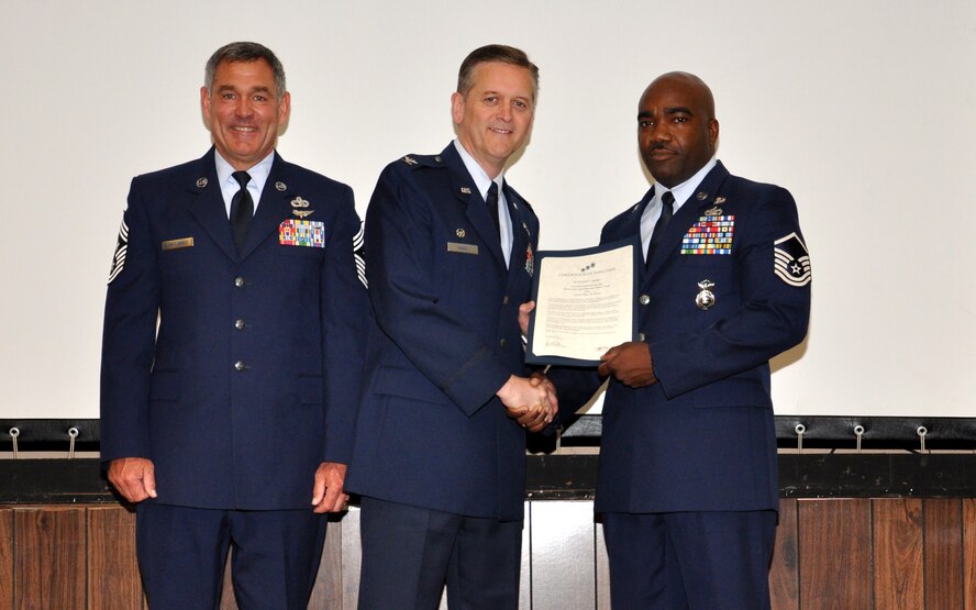 JOINT BASE ANDREWS, Md. -- Enlisted Reserve Airmen from the 459th Air Refueling Wing newly promoted to the ranks of Staff Sergeant and Master Sergeant were formally recognized at an inaugural senior non-commissioned officer and non-commissioned officer induction ceremony here July 17, 2011. (U.S. Air Force photo/Senior Airman Amber Russell)