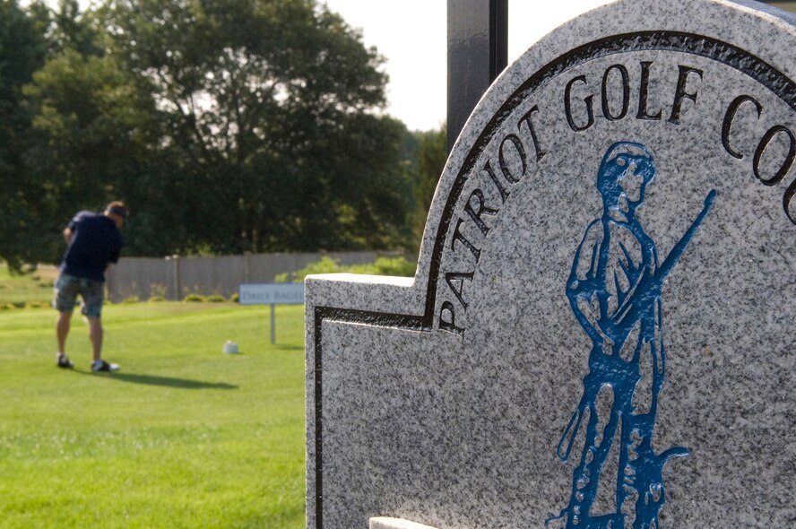 HANSCOM AIR FORCE BASE, Mass. – A golfer tees off at the Patriot Golf Course. The nine-hole course, located approximately four miles from Hanscom on the grounds of the Veterans Administration Medical Center in Bedford, is offering plenty of summer specials and deals for 2011. (U.S. Air Force photo by Mark Wyatt)