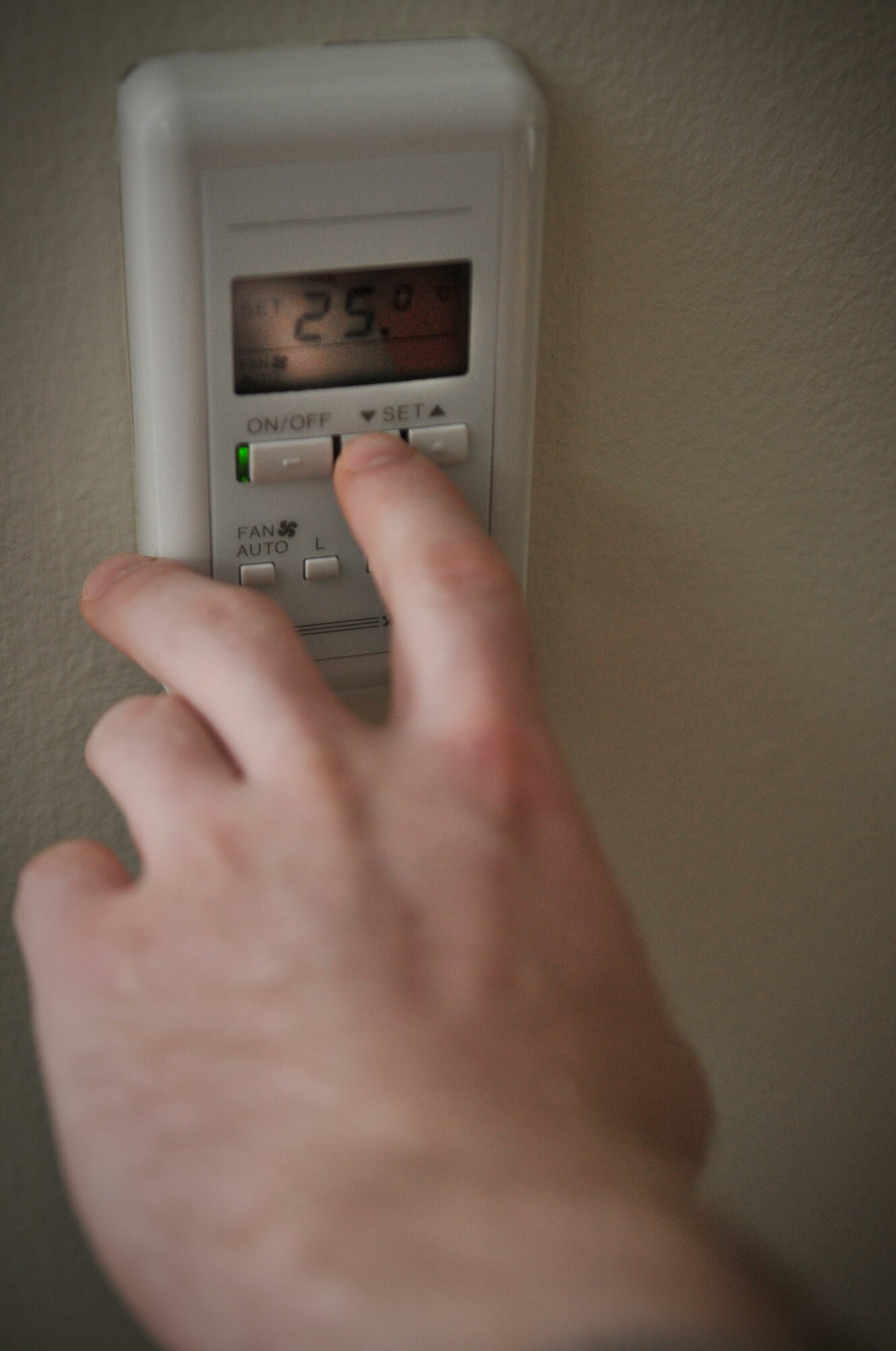 YOKOTA AIR BASE, Japan -- Energy conservation efforts remain critical for both Yokota and the country of Japan following the March 11 earthquake. Air conditioning can almost double base power consumption during the summer. Limiting air conditioning to no less than 78 F/25.5 C from noon to 5 p.m. is a simple and effective way to reduce Yokota's energy foot print. (U.S. Air Force photo/Staff Sgt. Stacy Moless)