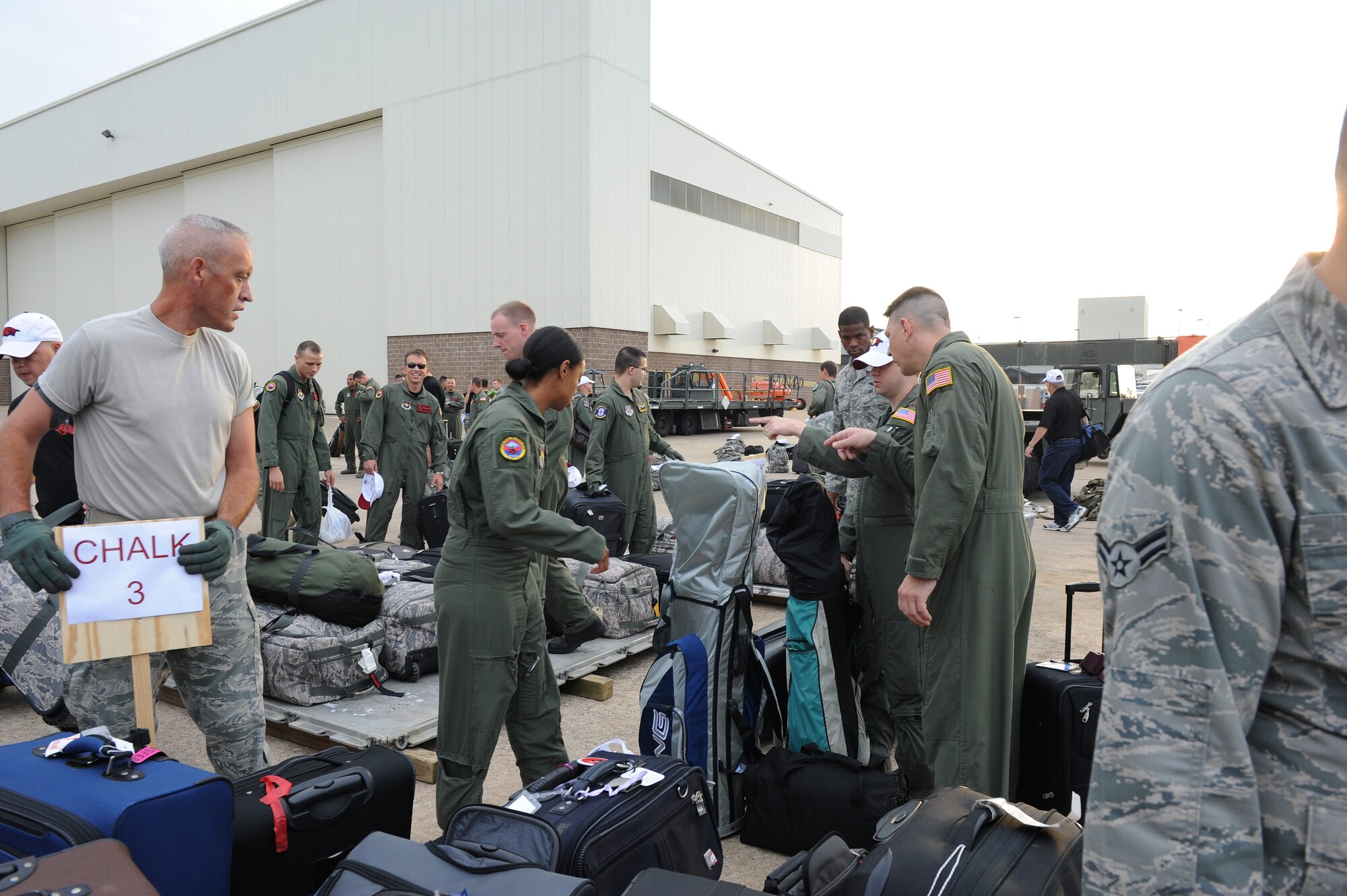 The Little Rock RODEO teams prepare for the 2011 Air Mobility Command RODEO send off July 22, 2011, at Little Rock Air Force Base, Ark. This competition, which focuses on improving worldwide air mobility forces' professional core abilities, is from July 24-29, 2011, at Joint Base Lewis-McChord Air Force Base, Wash. (U.S. Air Force photo by Airman 1st Class Ellora Remington)