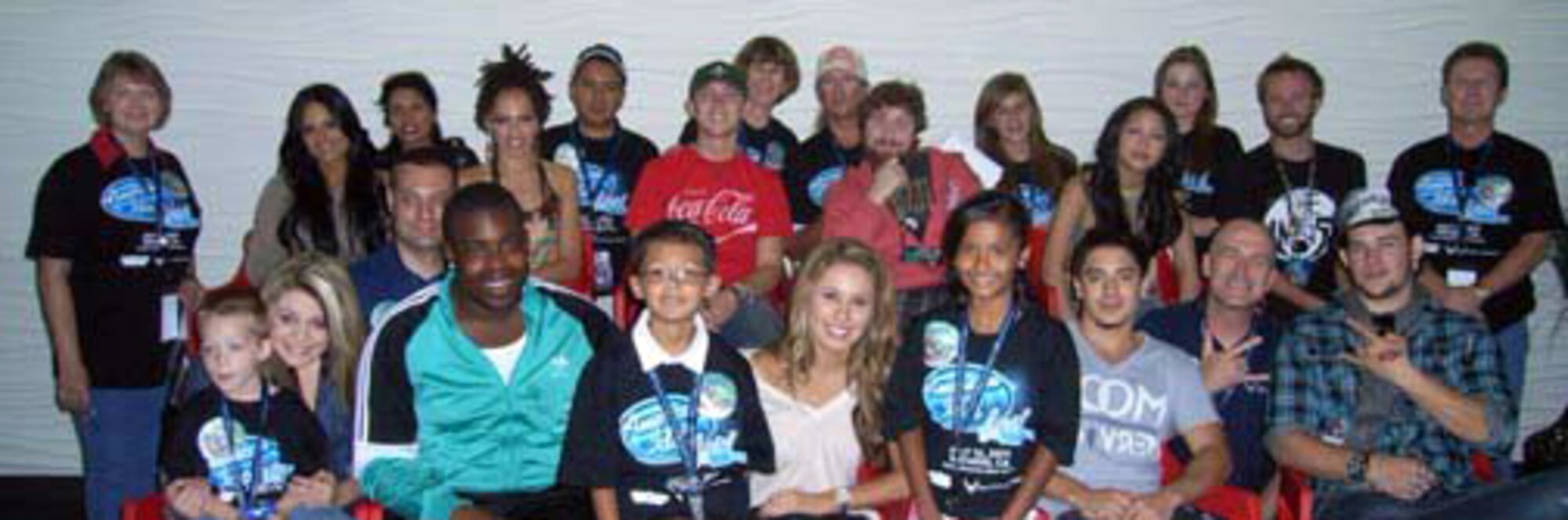 The U.S. Air Force Reserve GetOneNow program is the reason these March Air Reserve Base reservists and their guests attended the 2011 American Idol Live Tour July 16th in Ontario, Calif. The VIP concert tickets included the meet and greet with the idols. (U.S. Air Force photo/Linda Welz)