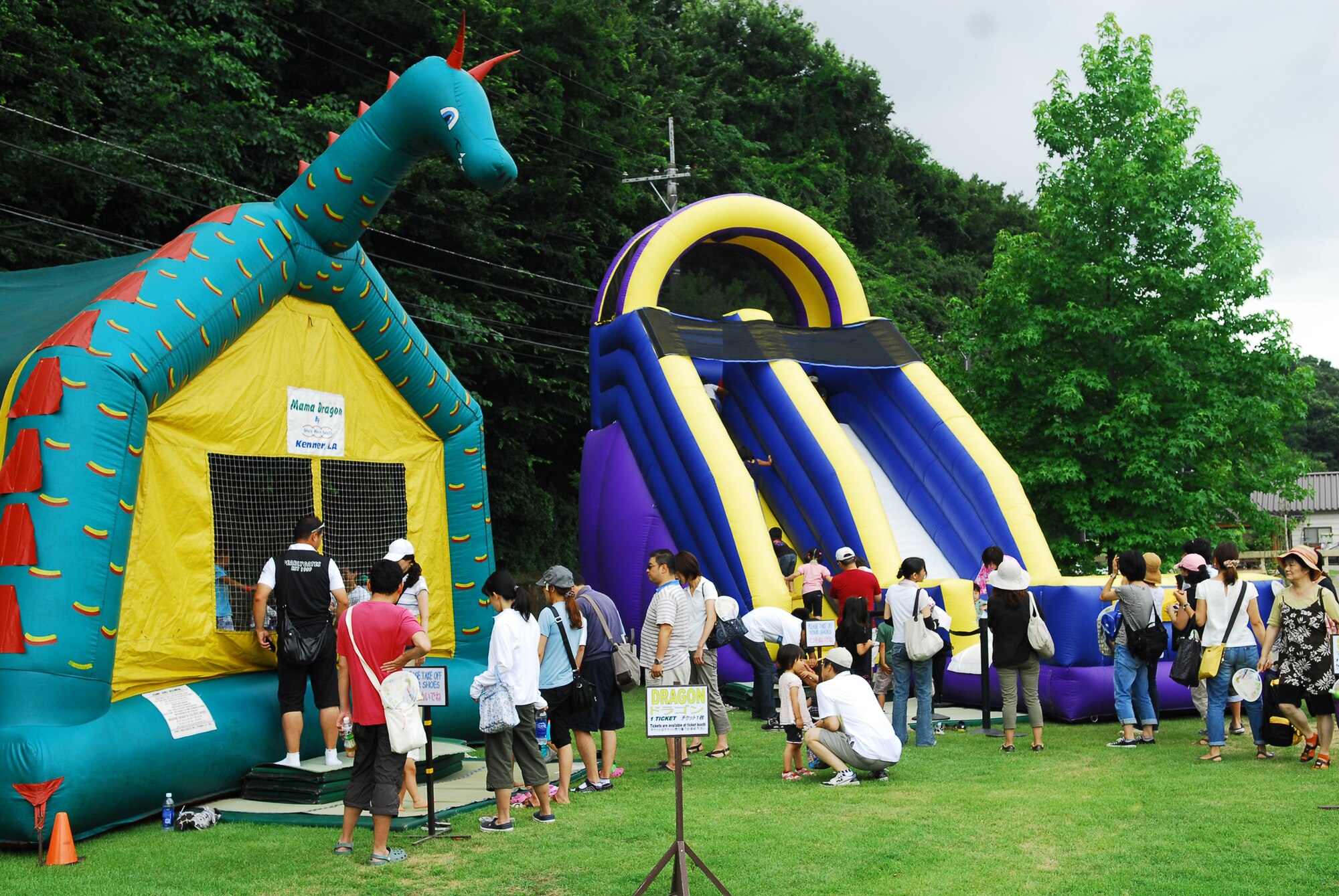INAGI CITY, Japan - Members from Yokota Air Base and residents of Inagi City, enjoy activities during the 31st annual Inagi Festival held at Tama Hills Recreation Center, Inagi City, Japan, July 24, 2011. The event included entertainment, food and activities for children. (U.S. Air Force photo/Staff Sgt. Robin Stanchak)  