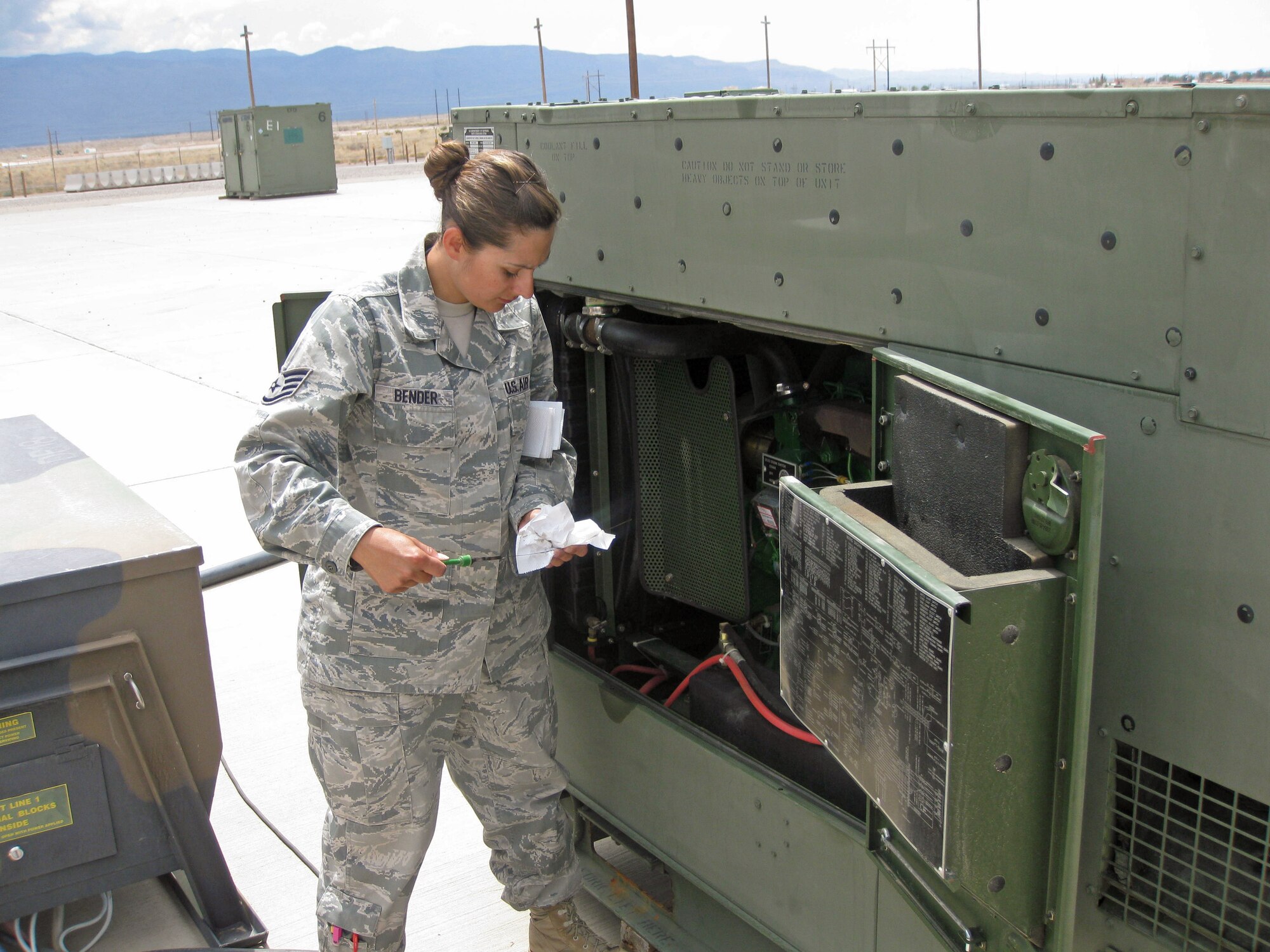 Staff Sgt. Kelly Jo Bender, 4th Space Control Squadron, was selected for this week's First Knight award. The 4th SPCS at Holloman, AFB, N.M., is one of the 21st Space Wing’s many geographically separated units. This award is designed to recognize outstanding Airmen each week for the work they do every day. (Courtesy photo)