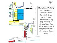 Directions for handicap parking.