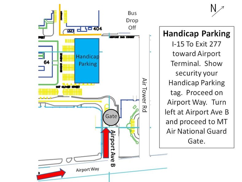 Directions for handicap parking.