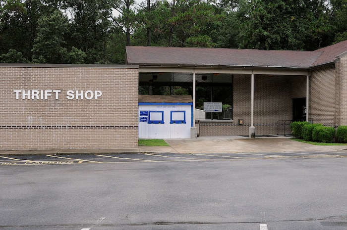 The Charleston branch of the Navy Wives Clubs of America operates the Castaway Thrift Shop on Fletcher Street at Joint Base Charleston-Weapons Station.  The thrift shop is open Tuesdays, Thursdays and Saturdays from 10 a.m. to 2 p.m. for patrons to show while donations are always accepted in the large, white donation box located at the front of the building. The NWCA uses their proceeds to extend relief assistance to service members and their families in need. (U.S. Navy photo/Mass Communication Specialist 3rd Class Brannon Deugan)