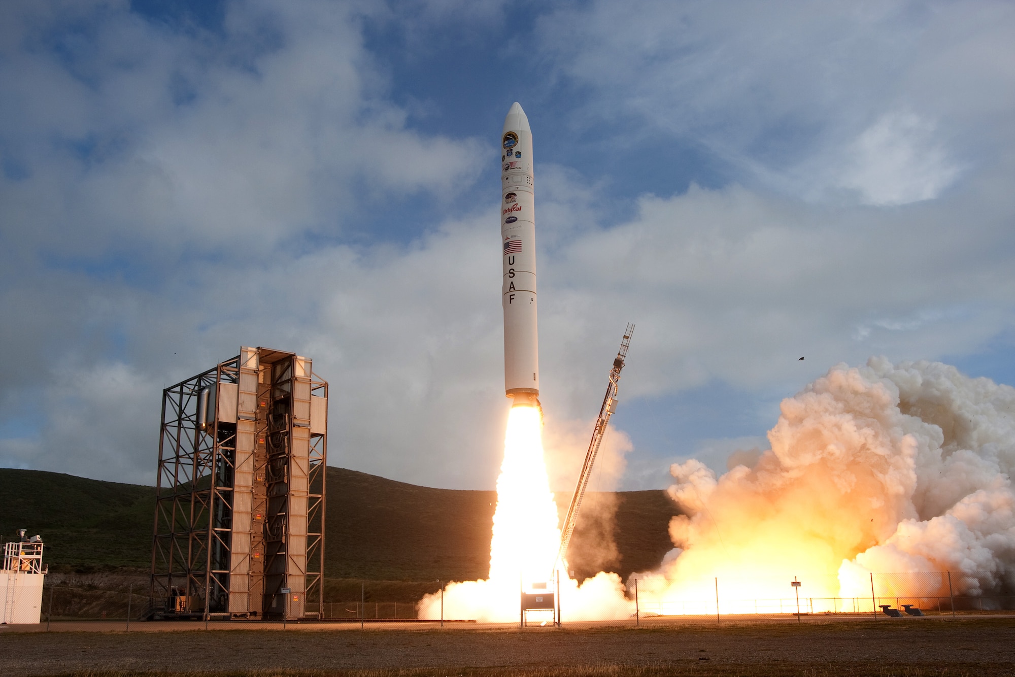 VANDENBERG AIR FORCE BASE, Calif. -- A Minotaur IV rocket launches from Space Launch Complex-8 here Thursday, April 22, 2010. A similar rocket is scheduled to launch from SLC-8 Wednesday, Aug. 10, 2011.  (Courtesy Photo)  

 