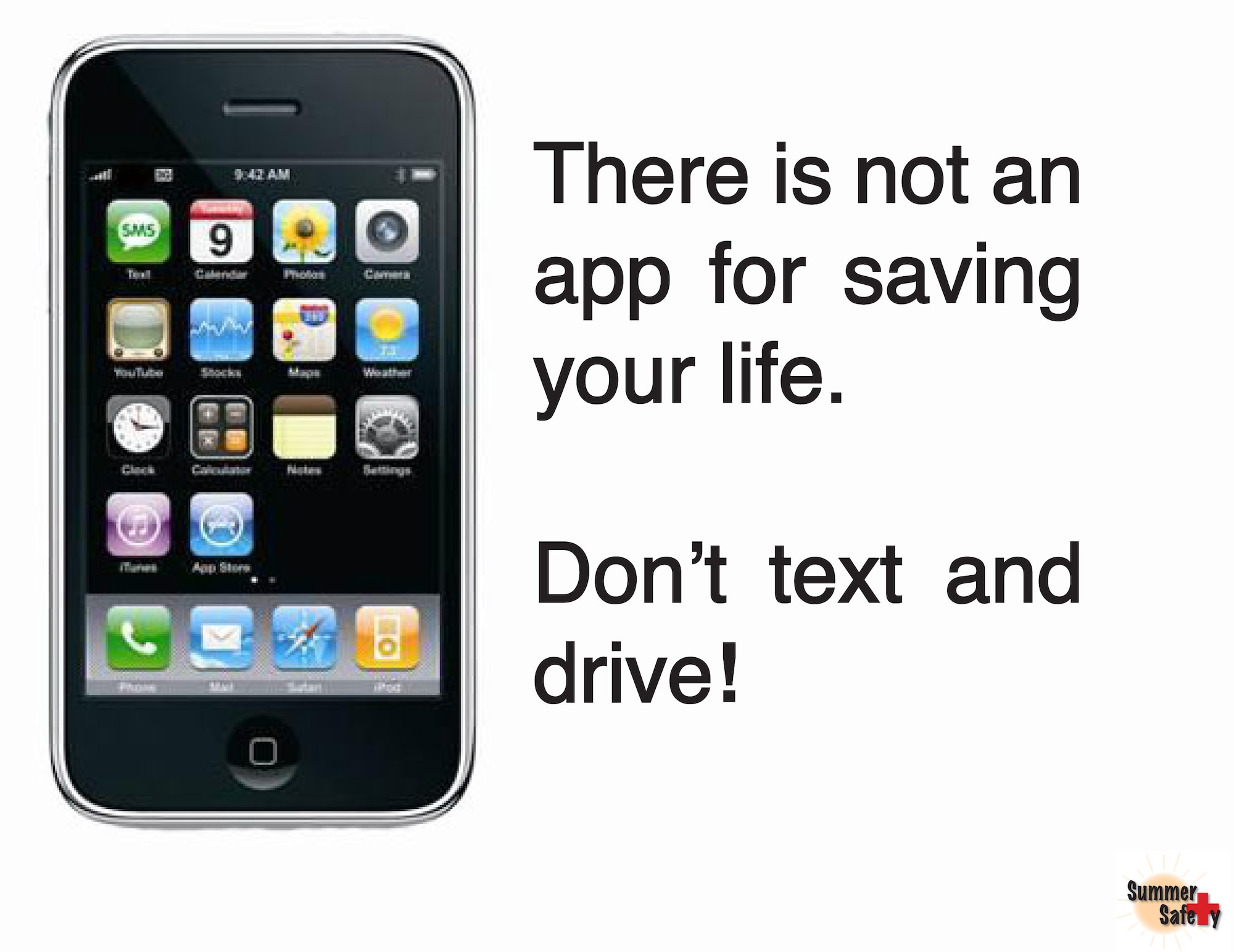 MOUNTAIN HOME AIR FORCE BASE, Idaho – The Gunfighters kick off the Summer Safety Campaign focusing on Personal Motor Vehicle Safety. Statistics show that cell phone distraction while operating a motor vehicle causes about 2,600 deaths each year in the United States. (U.S. Air Force Illustration by Amber Cobos)