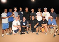 The 2011 JBSA Softball Champs 802nd Force Support Squadron team poses for the camera. FSS mauled 59th Radiology in the finals, after defeating Randolph's Air Force Personnel Services. FSS had an 11-3 regular season. (U.S. Air Force photo/Robbin Cresswell)