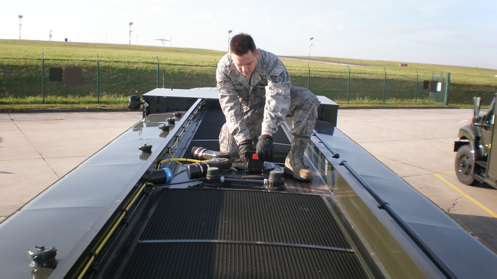 SPANGDAHLEM AIR BASE, Germany -- Staff Sgt. Brian Amos, 52nd Logistics Readiness Squadron fuels information manager, is the Super Saber Performer for the week of July 29- Aug. 4. (U.S. Air Force courtesy photo)