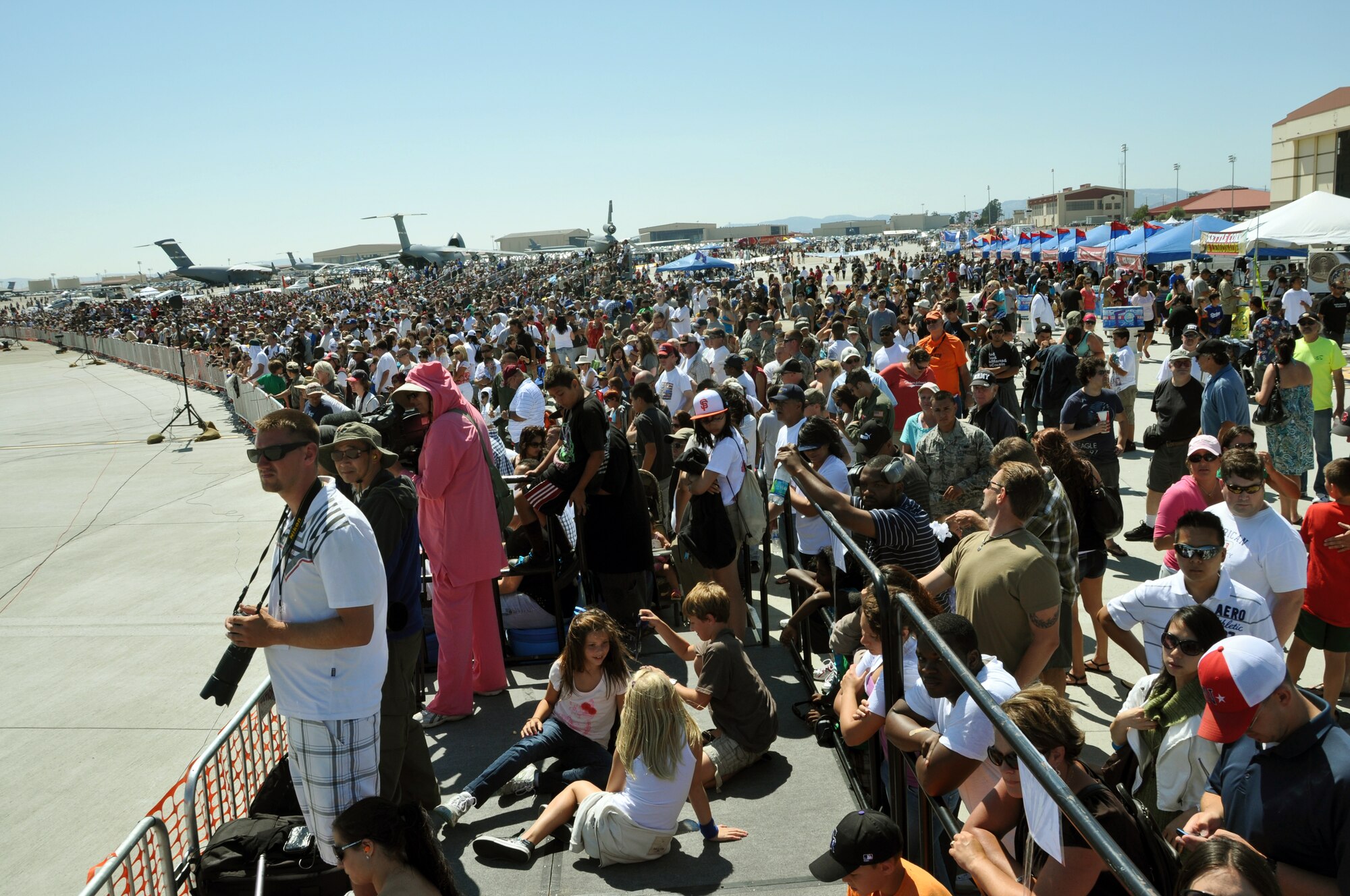 Thousands gathered for several aerobatic performances capped by the world-famous U.S. Air Force Thunderbirds air power display July 30 and 31 at the Team Travis Air Power Expo. For more pictures add Travis AFB on Facebook. (U.S. Air Force photo/Airman 1st Class Joshua Crane)