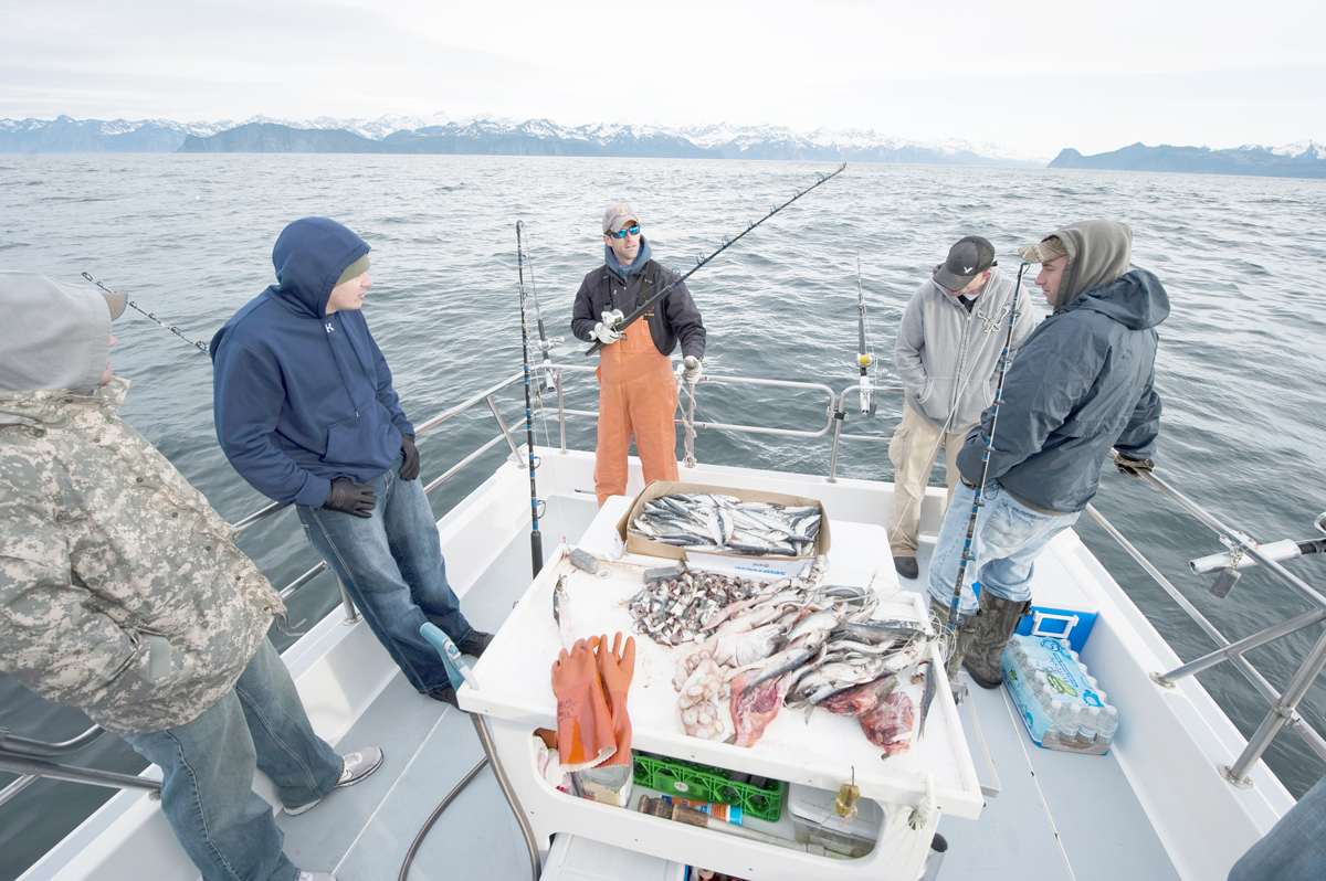 Seward, Alaska treats military a day fishing